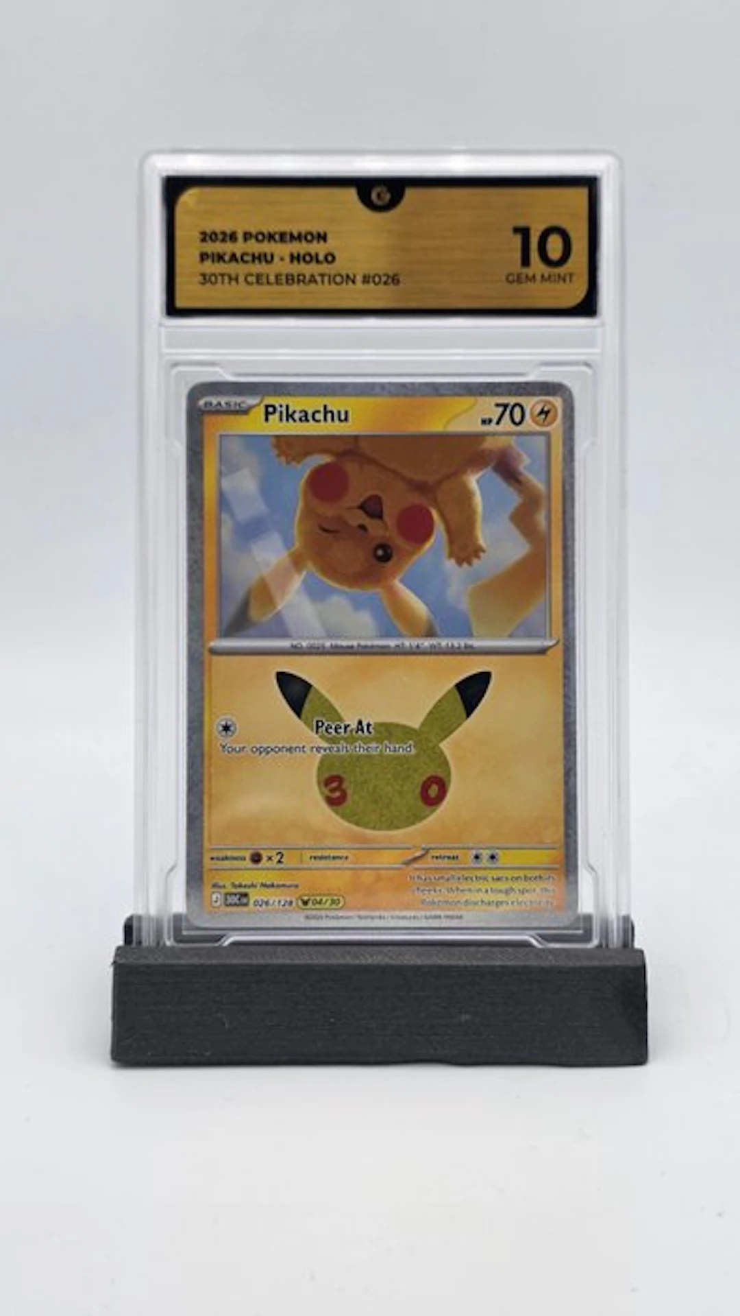 Pokémon - 1 Graded card - Pikachu 026 Holo - GG 10 - Mega Evolution