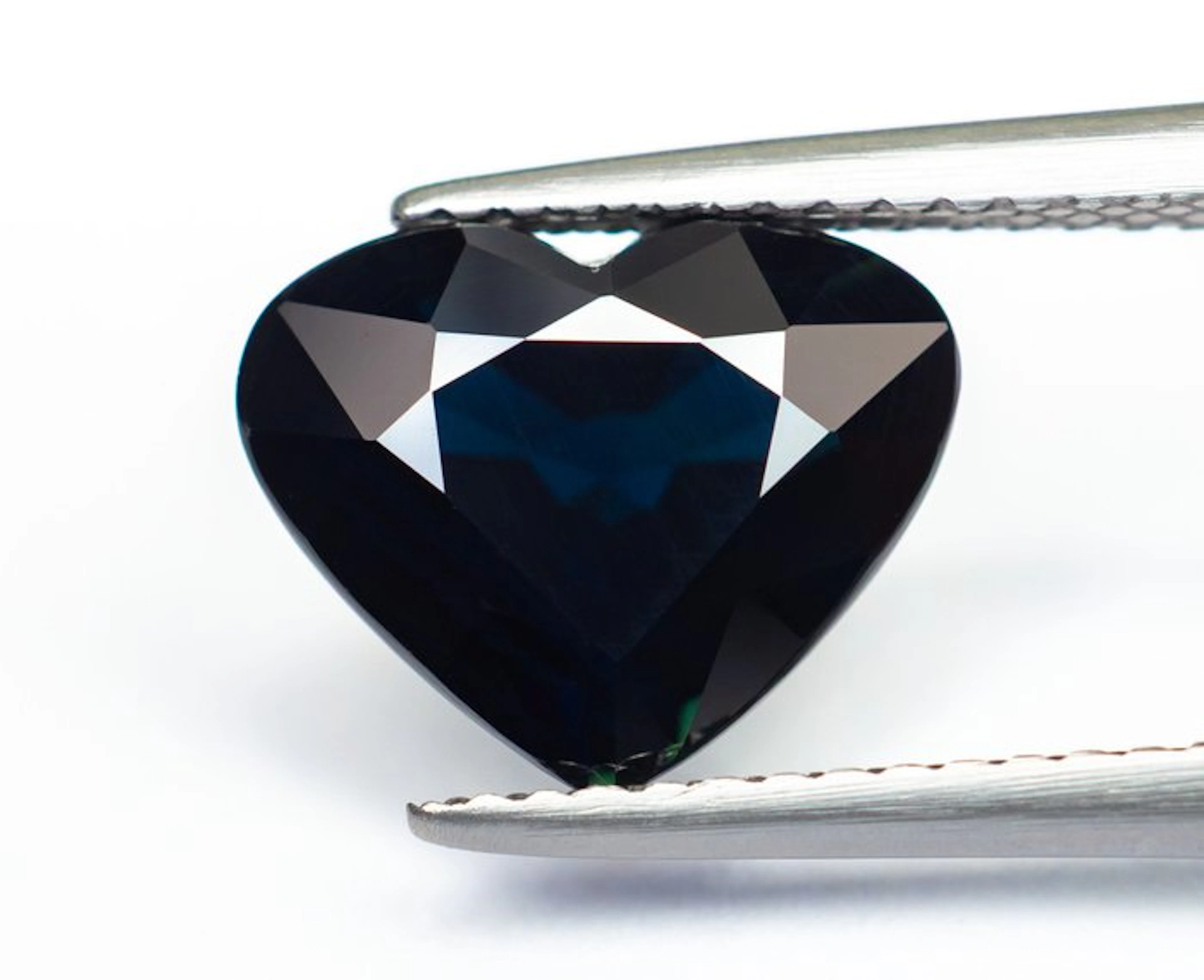 No reserve price Sapphire - 3.70 ct - Bellerophon Gemlab - Deep Greenish Blue