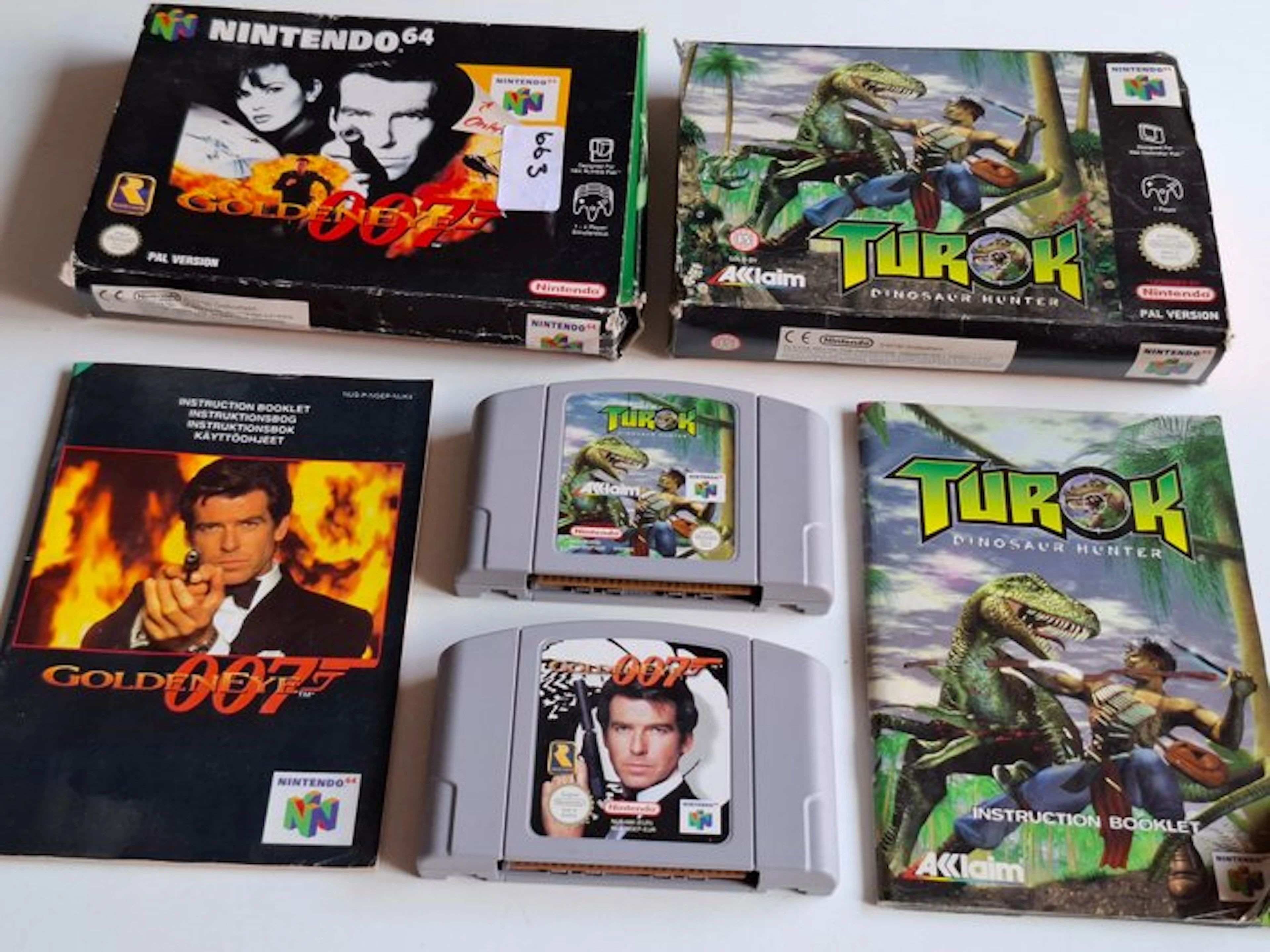 Nintendo - N64 - Turok: Dinosaur Hunter + GoldenEye 007 - Video game