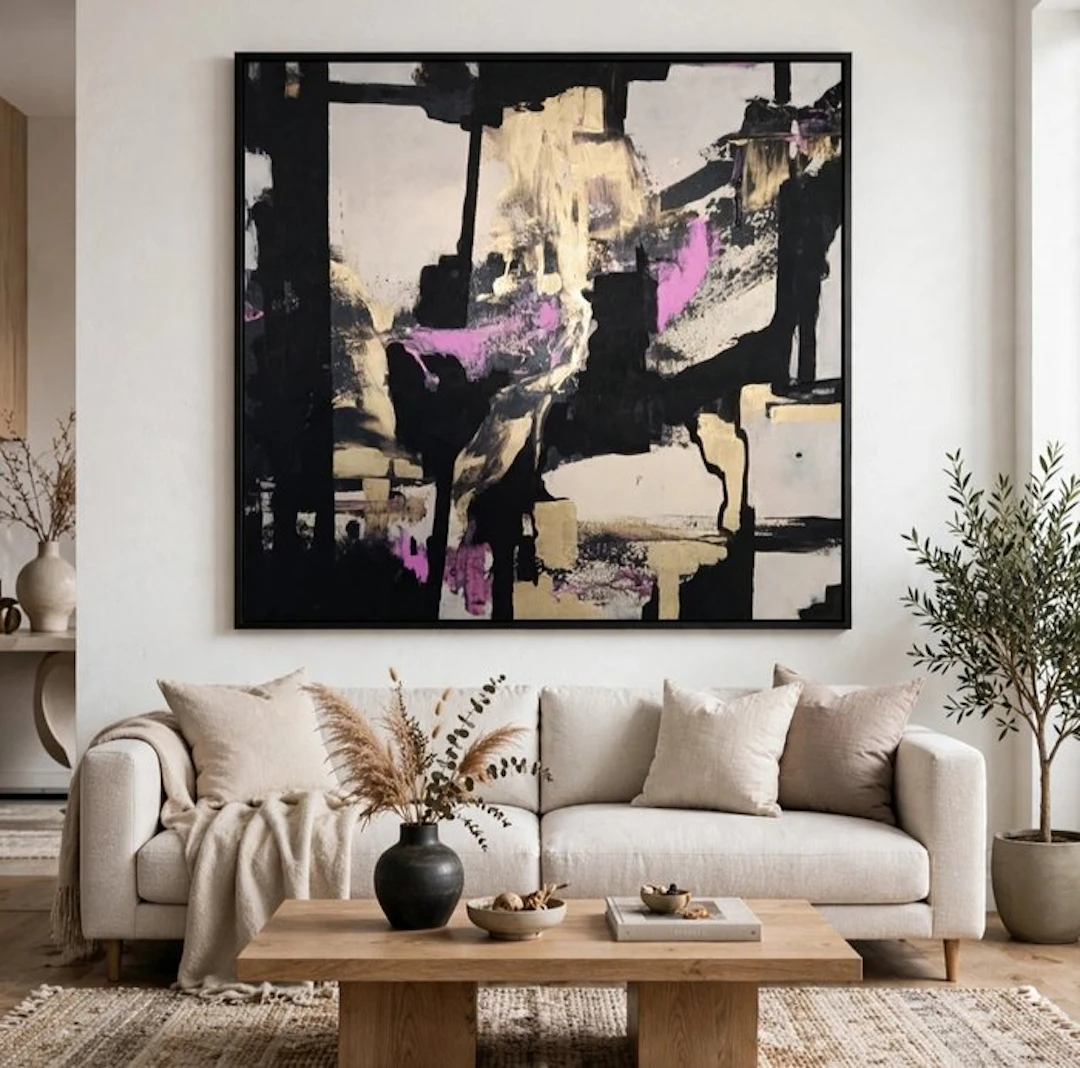 Ugo Vistosi - Black Pink abstract