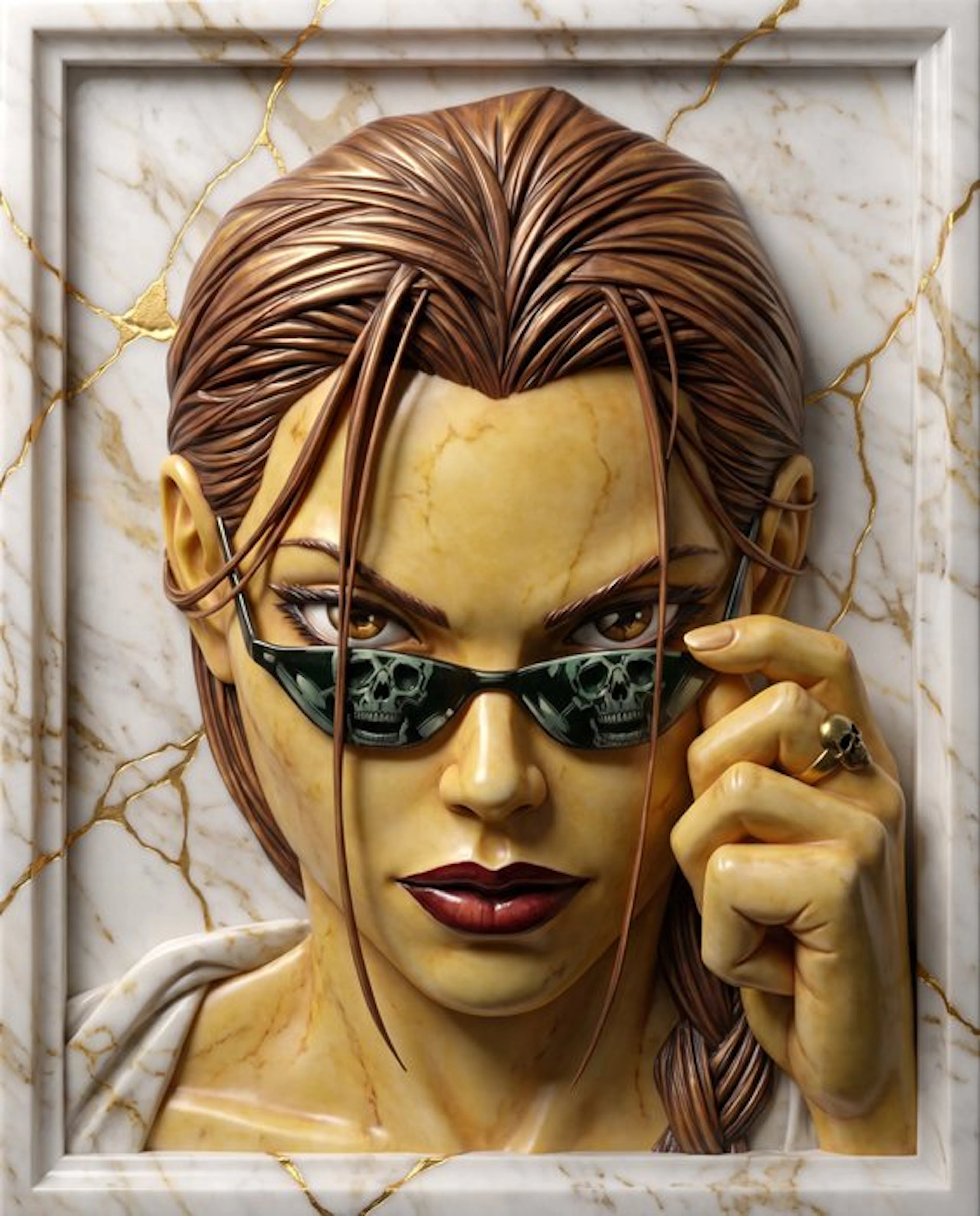 Makayhos - [Canvas] Lara Croft Shadowed Gaze – Rebel Soul