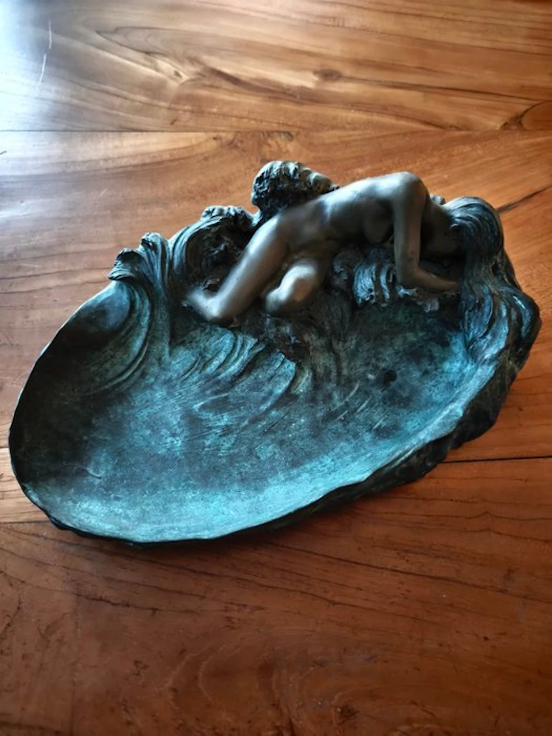 Statuette, Vénus endormie, Art Nouveau - 10 cm - Bronze