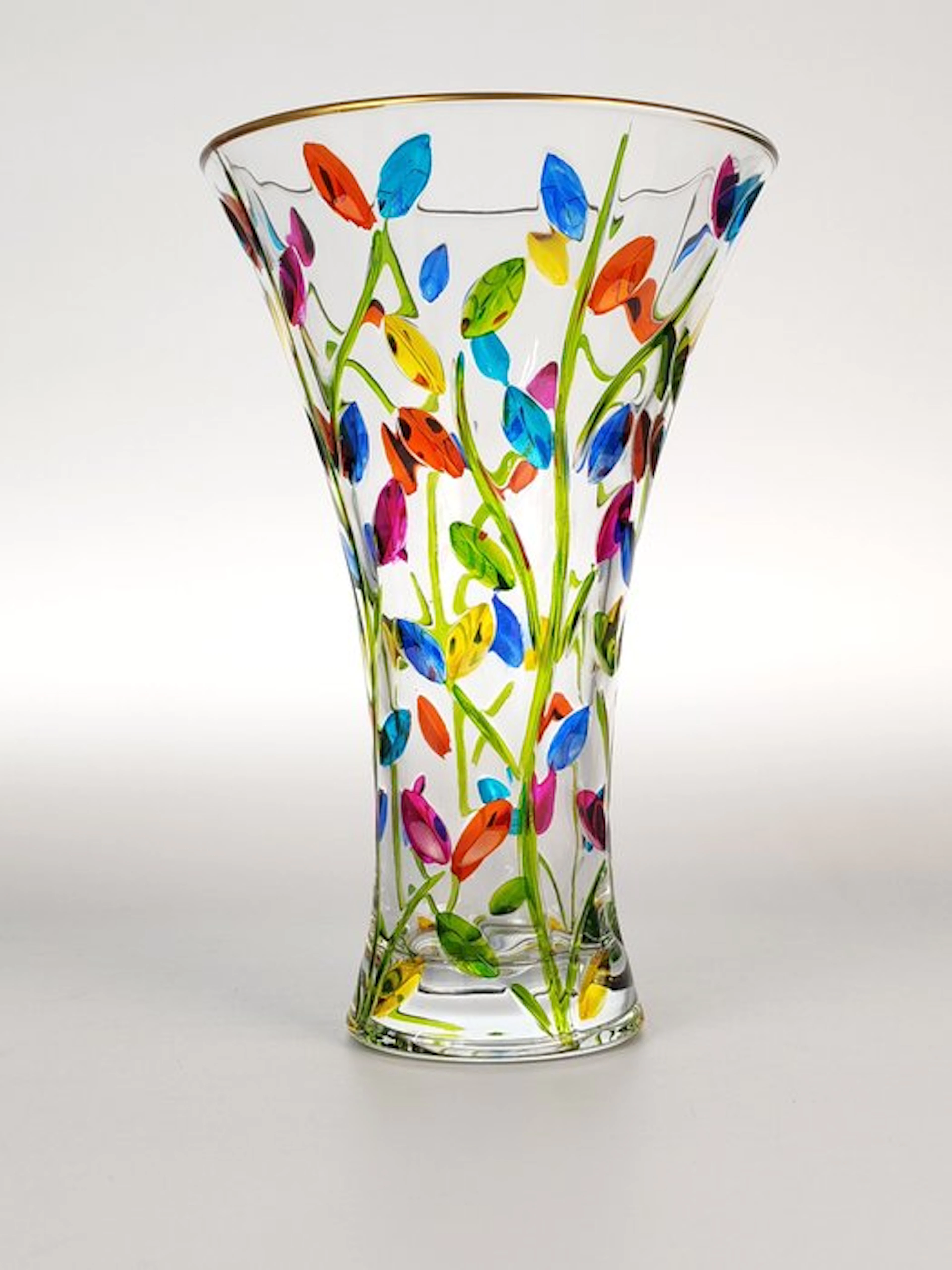 Secoloventesimo - Vase - Golden Arlequin Leaves Vase...