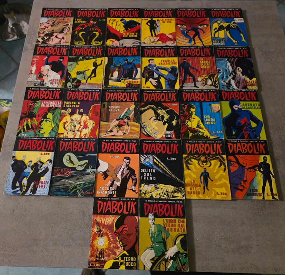 Diabolik anno IX nn. 1/26 - sequenza completa - 26 Comic - First edition