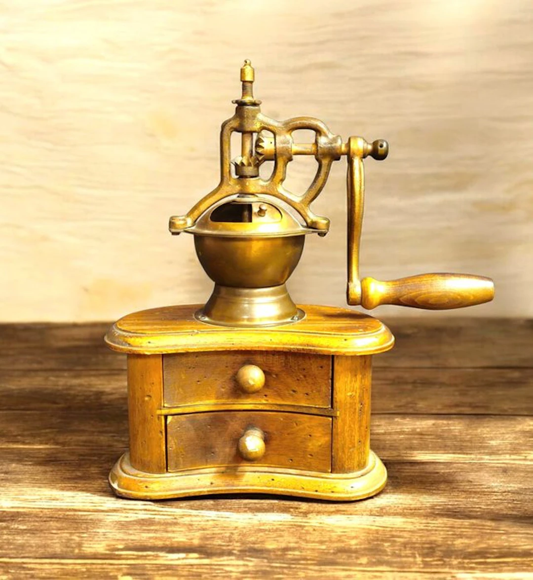 Burg-Rollinger Athus - Coffee grinder - Wood, Brass, Metal