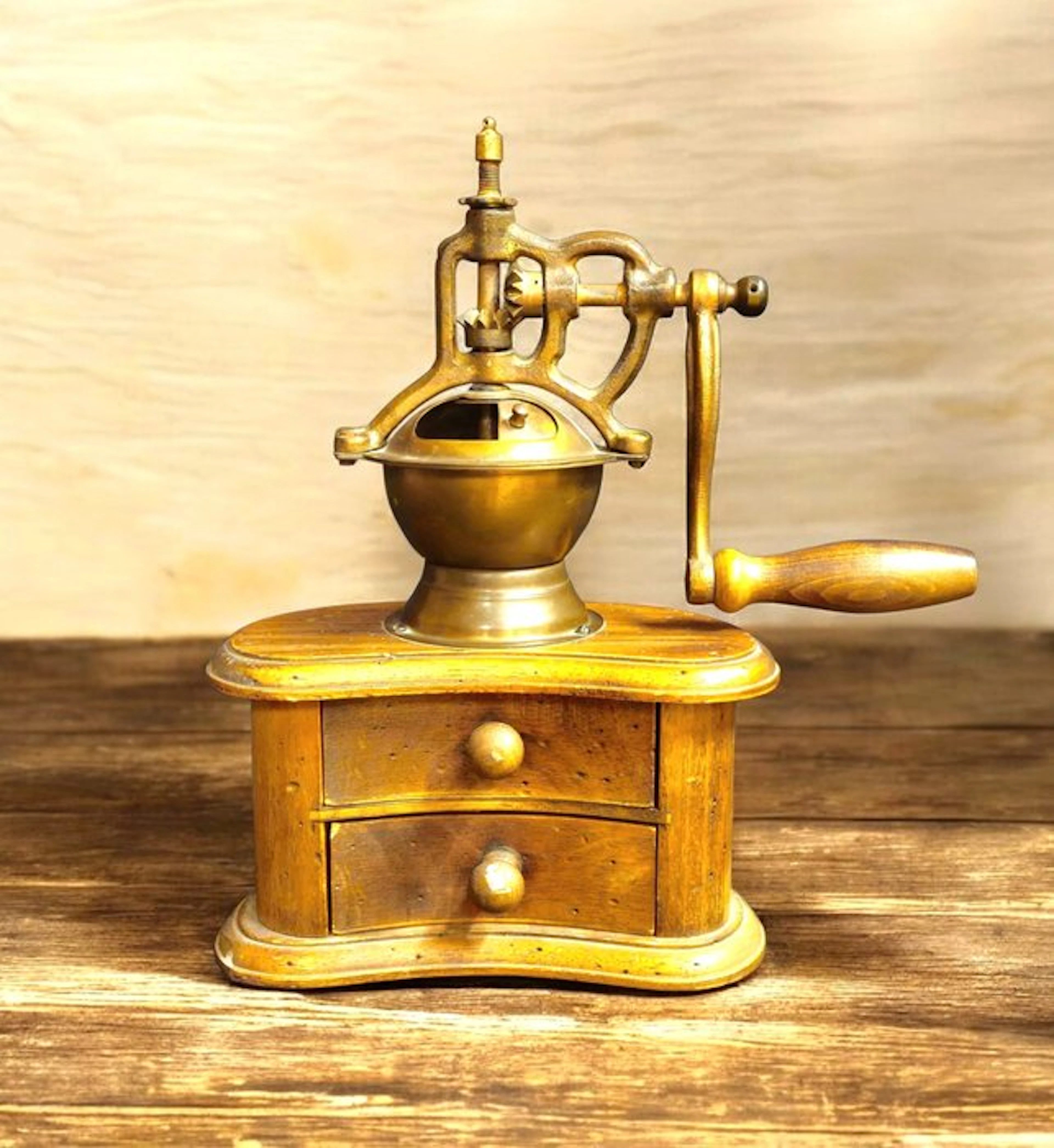 Burg-Rollinger Athus - Coffee grinder - Wood, Brass, Metal