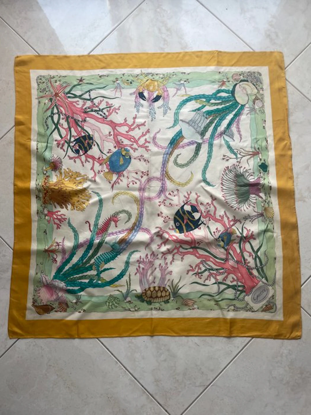 Gucci - Flora Marina - Vintage scarf - Foulard