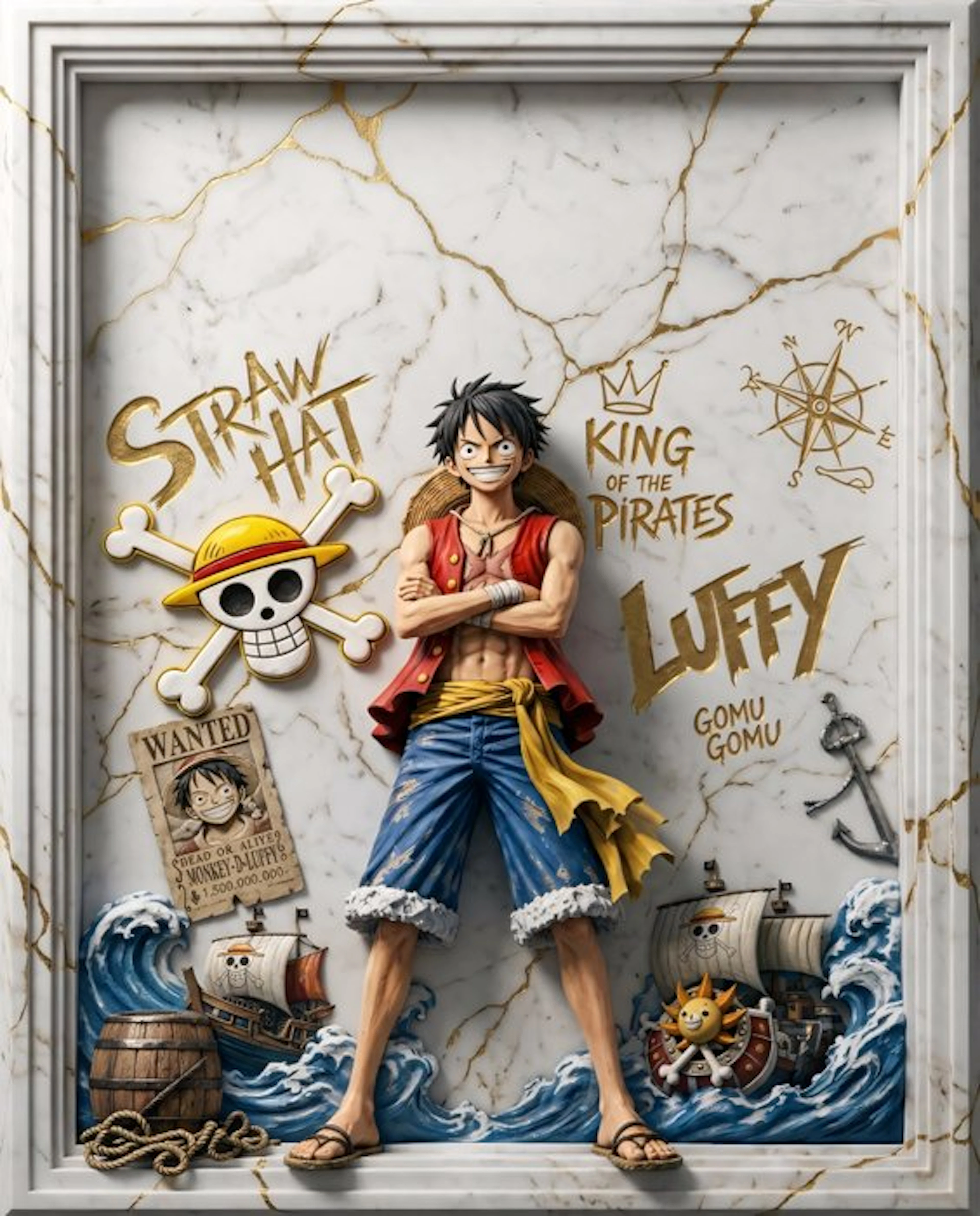 Makayhos - [Canvas] Monkey D. Luffy – King of the Pirates