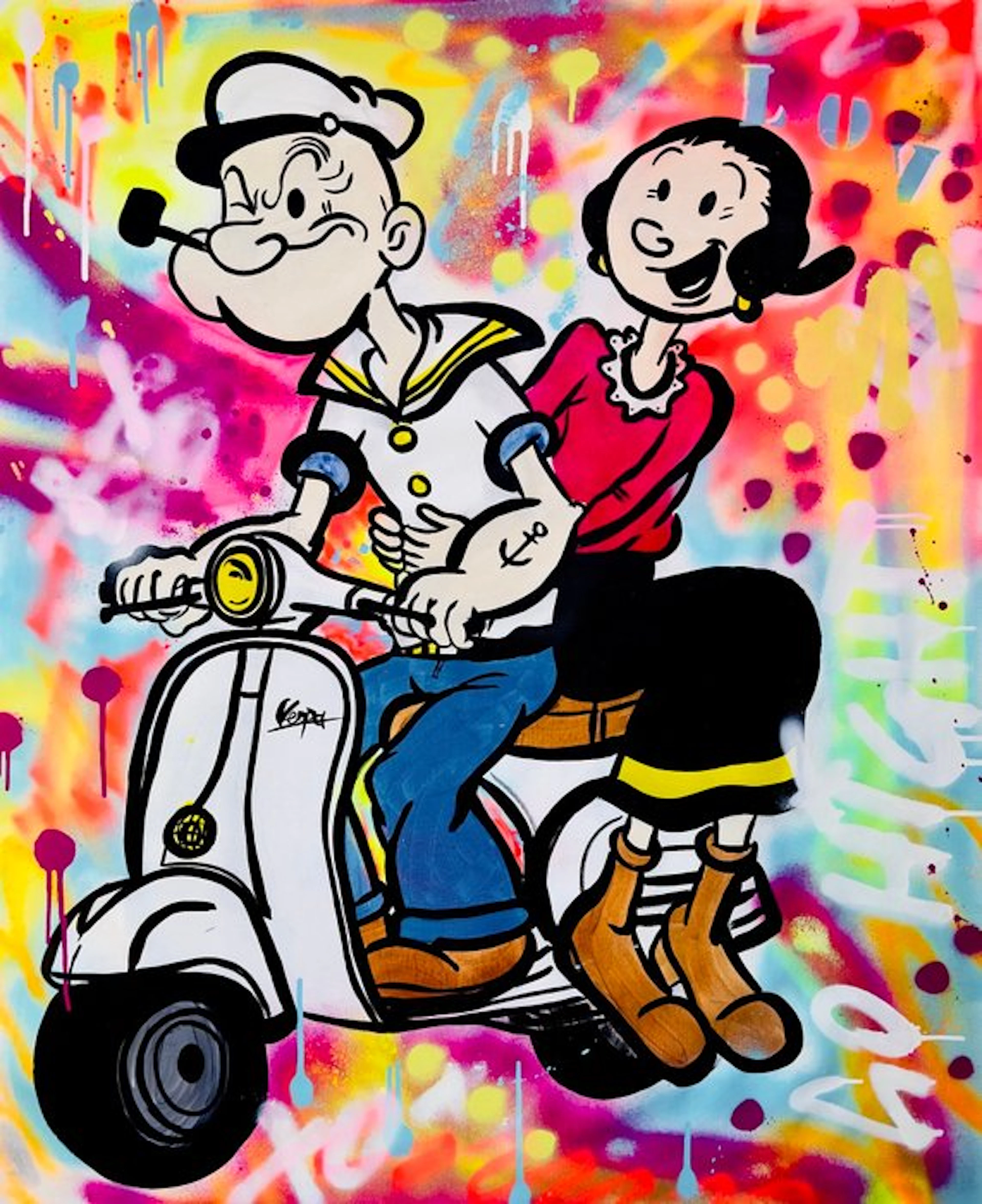 MAxIMO - ON A VESPA 50’ FOR POPEYE&OLIVE OYL