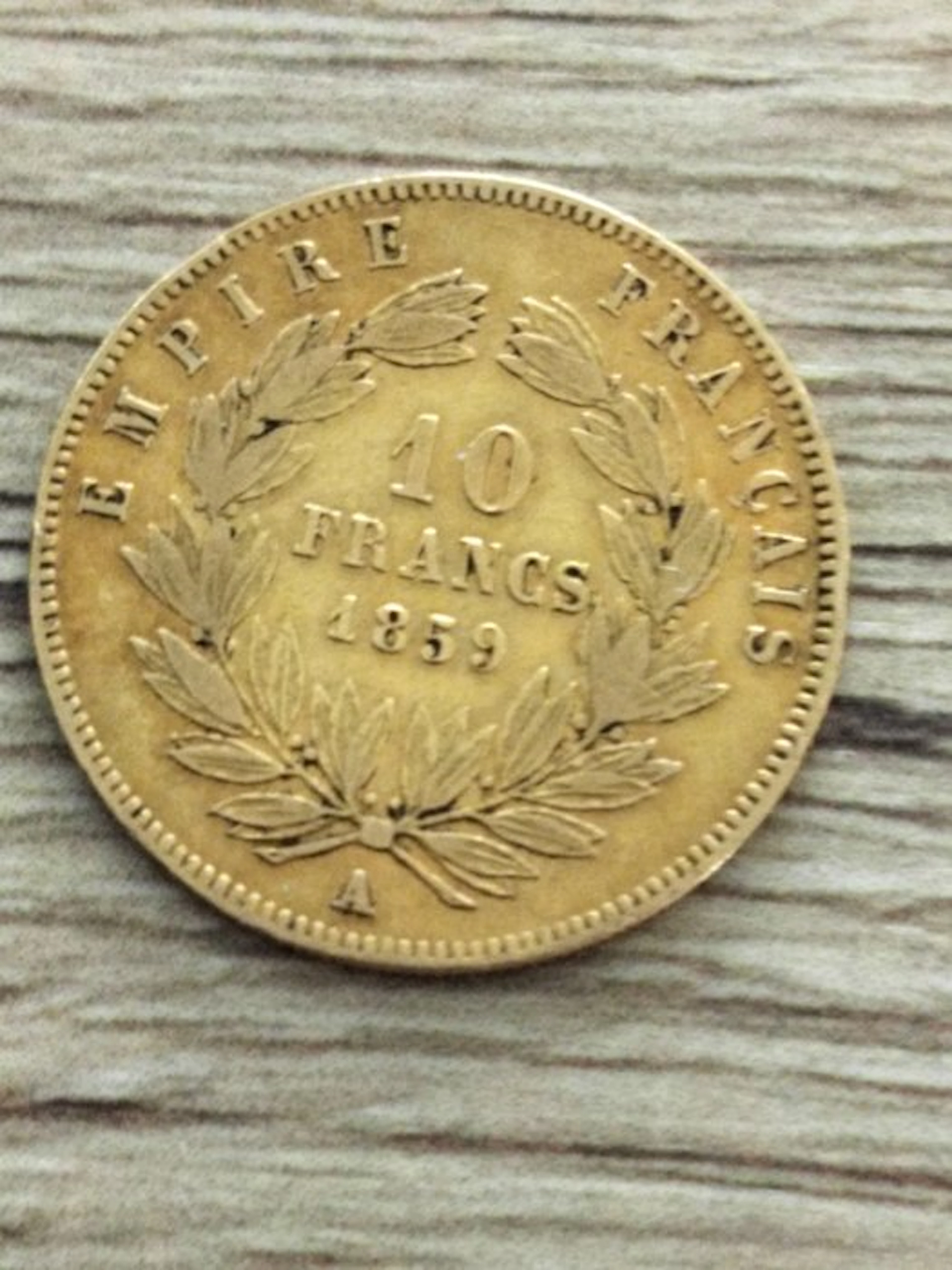 France. Napoléon III. 10 Francs 1859-A, Paris (No reserve price)