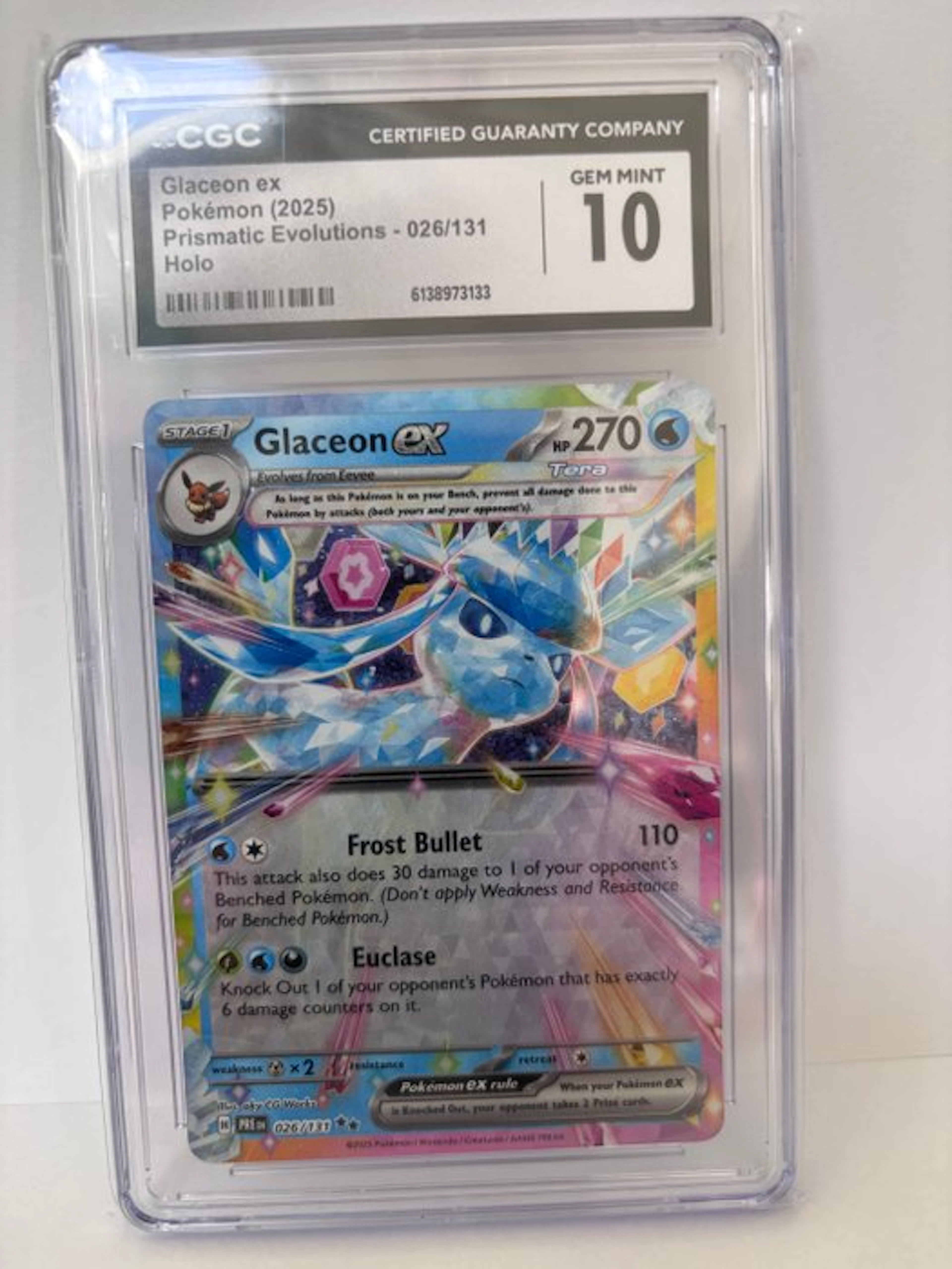 Pokémon - 1 Graded card - Glaceon 026/131 Holo