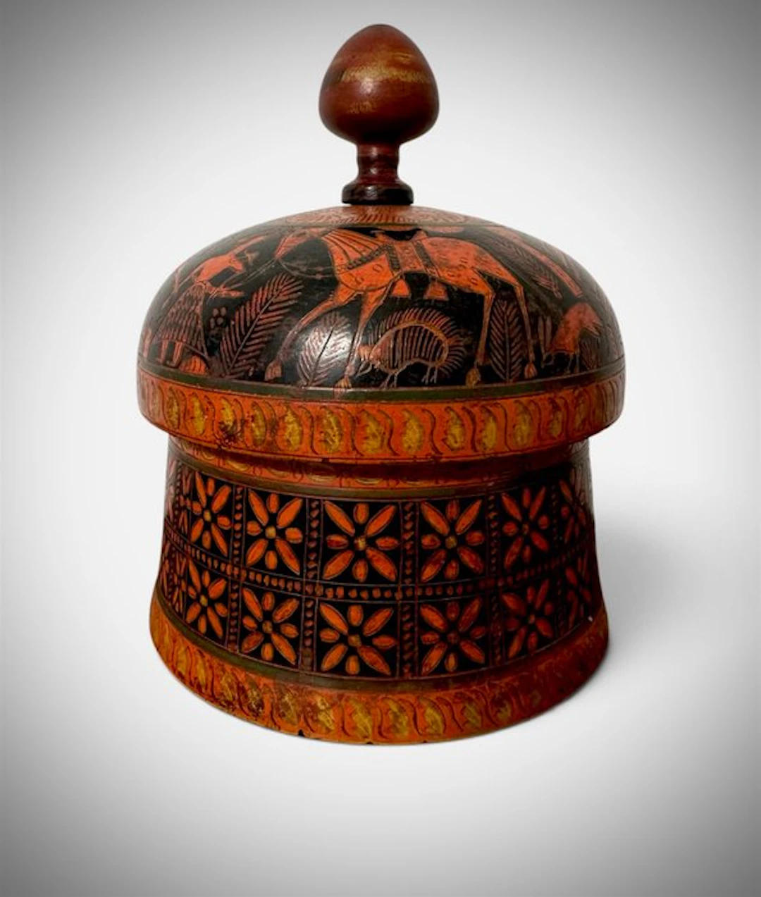 Antica Scatola - Spice box - Lacquered and Hand-Decorated...
