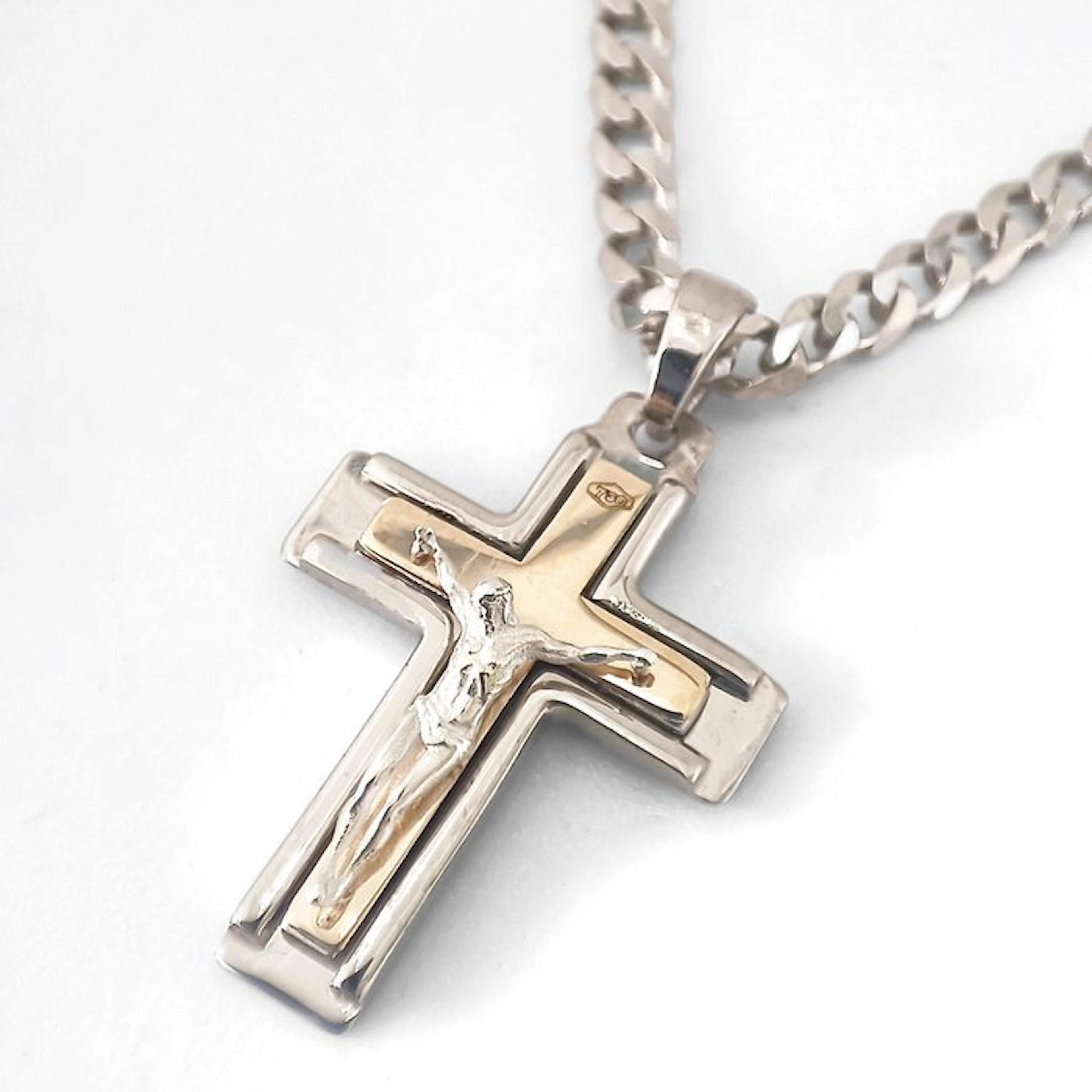 18 kt. - Silver, Yellow gold - Necklace - Italian Manufacturing