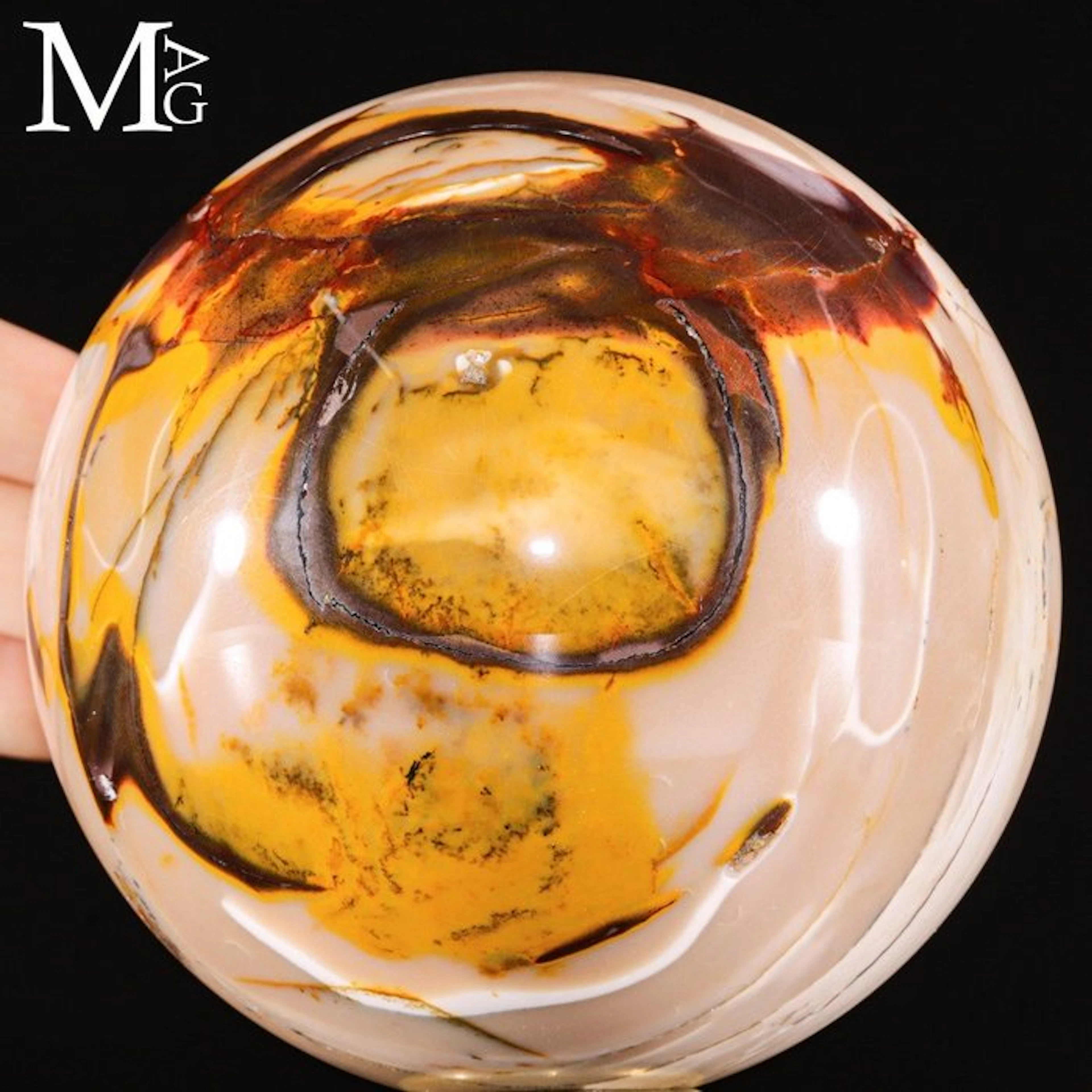 Colored Australian Mookaite Jasper with Abstract...