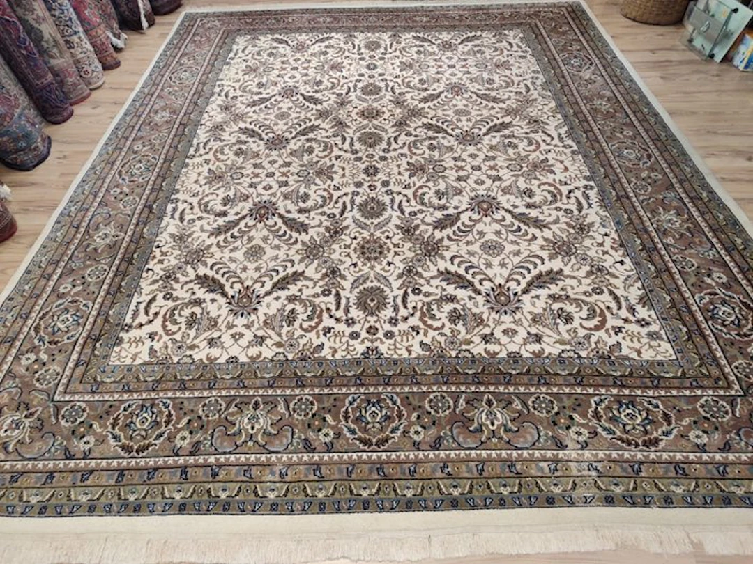 Tabriz - Rug - 3.8 m - 3 m - Creme Classic Design pure!