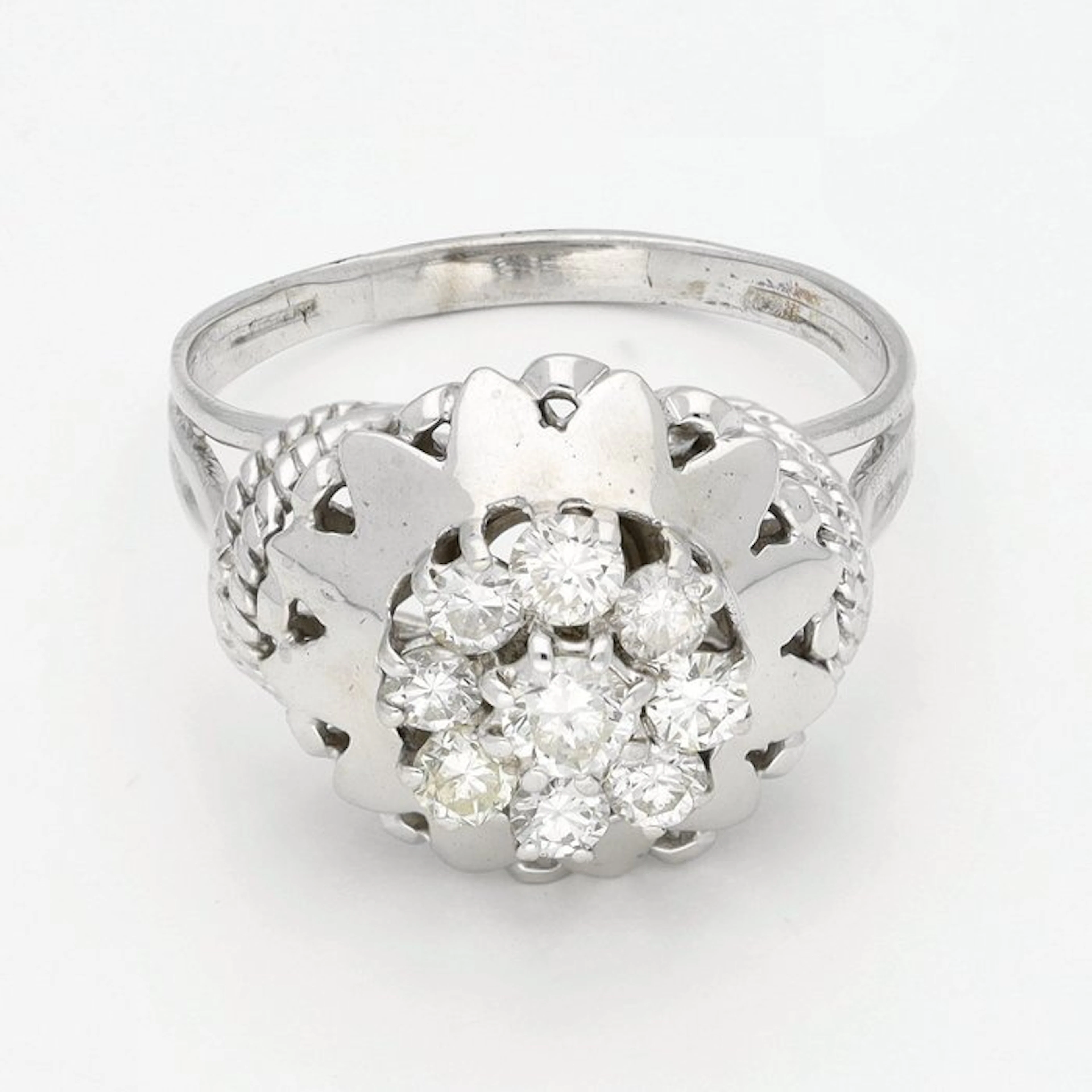 Ring - 18 kt. White gold Diamond (Natural)