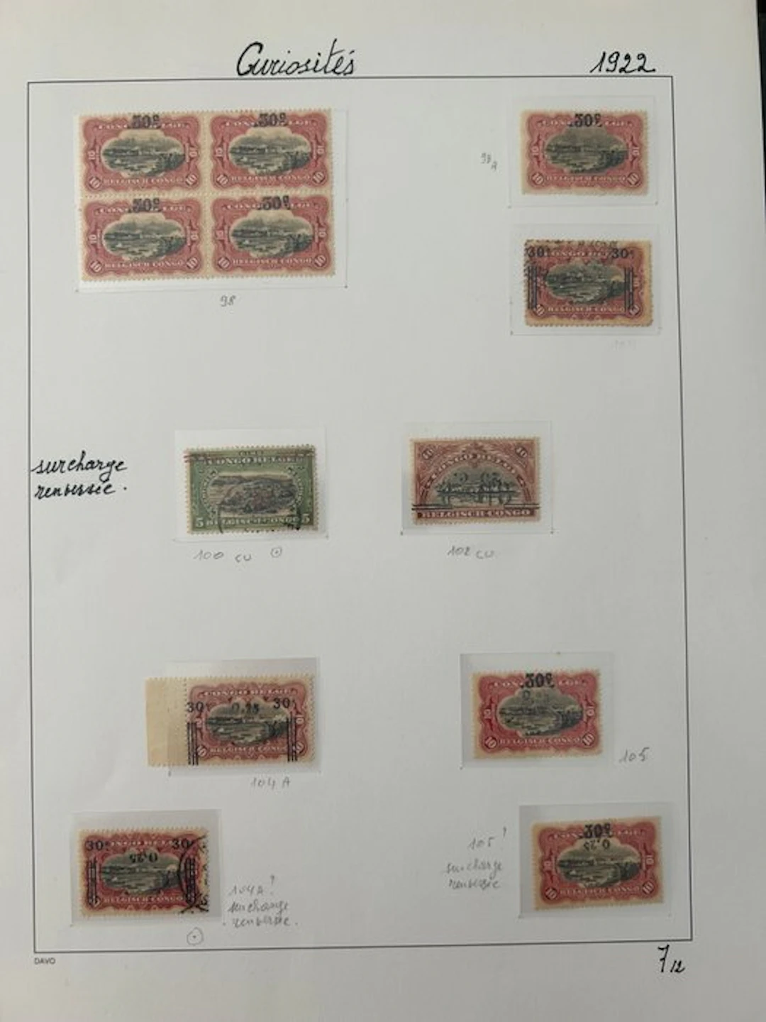Belgian Congo 1922/1923 - Small collection of curiosities...