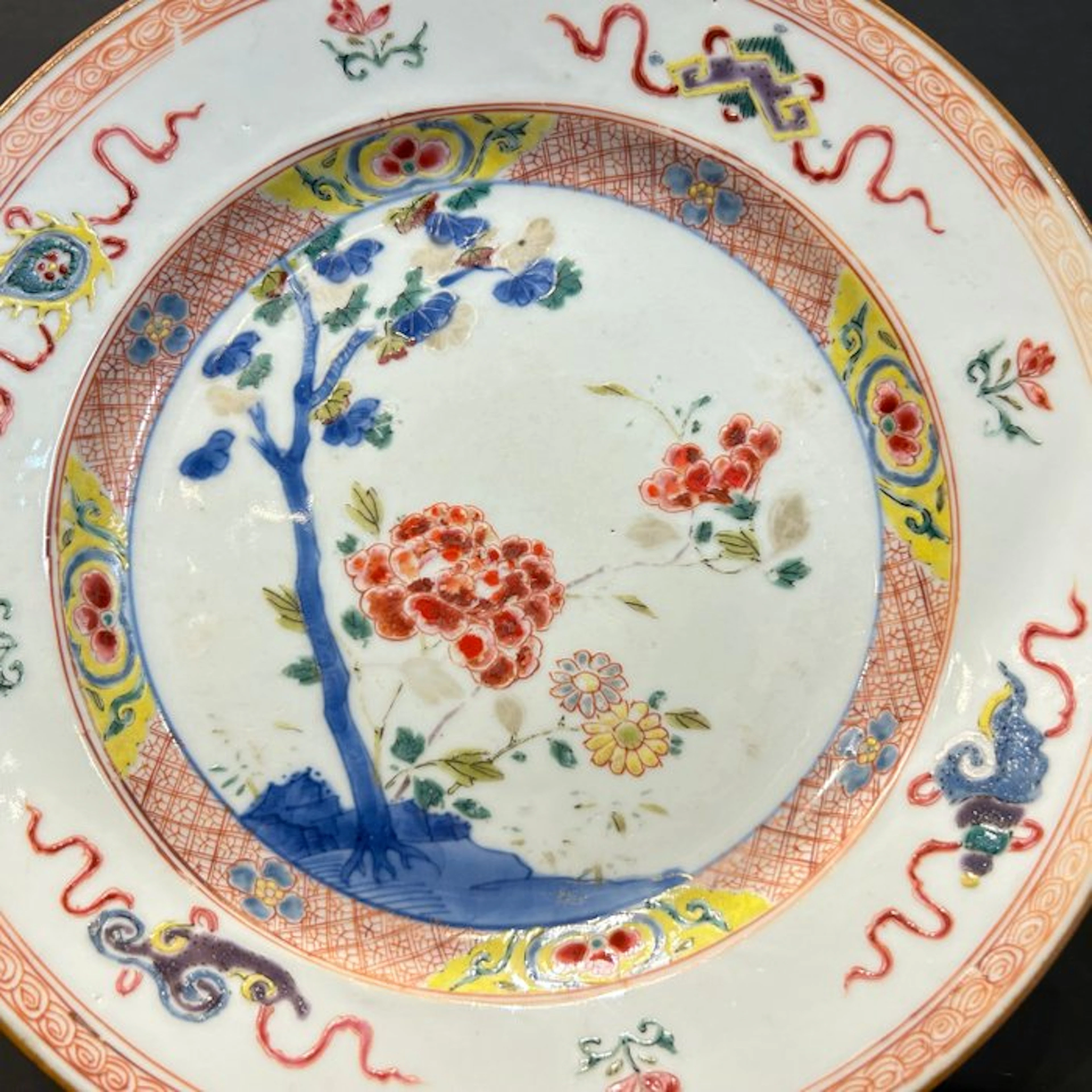 Plate - Porcelain - fam rose yongzheng bord