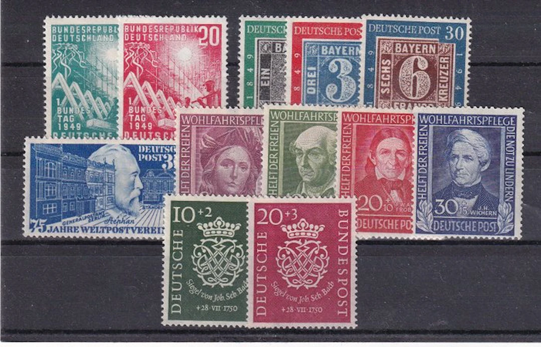 Germany, Federal Republic 1949/1950 - Volumes. - Michel: 111/122