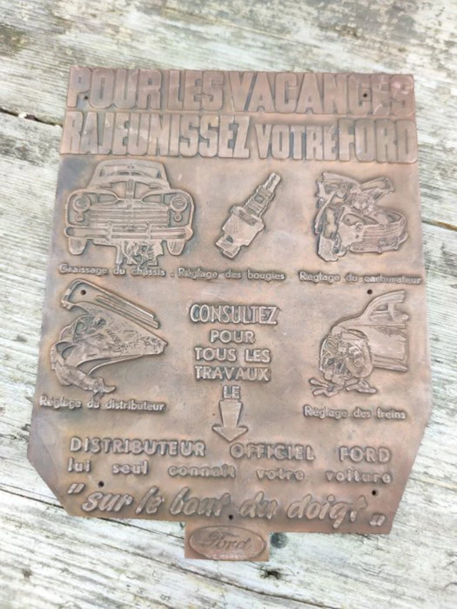 printing plate - Ford - Service Ford Dealer drukplaat