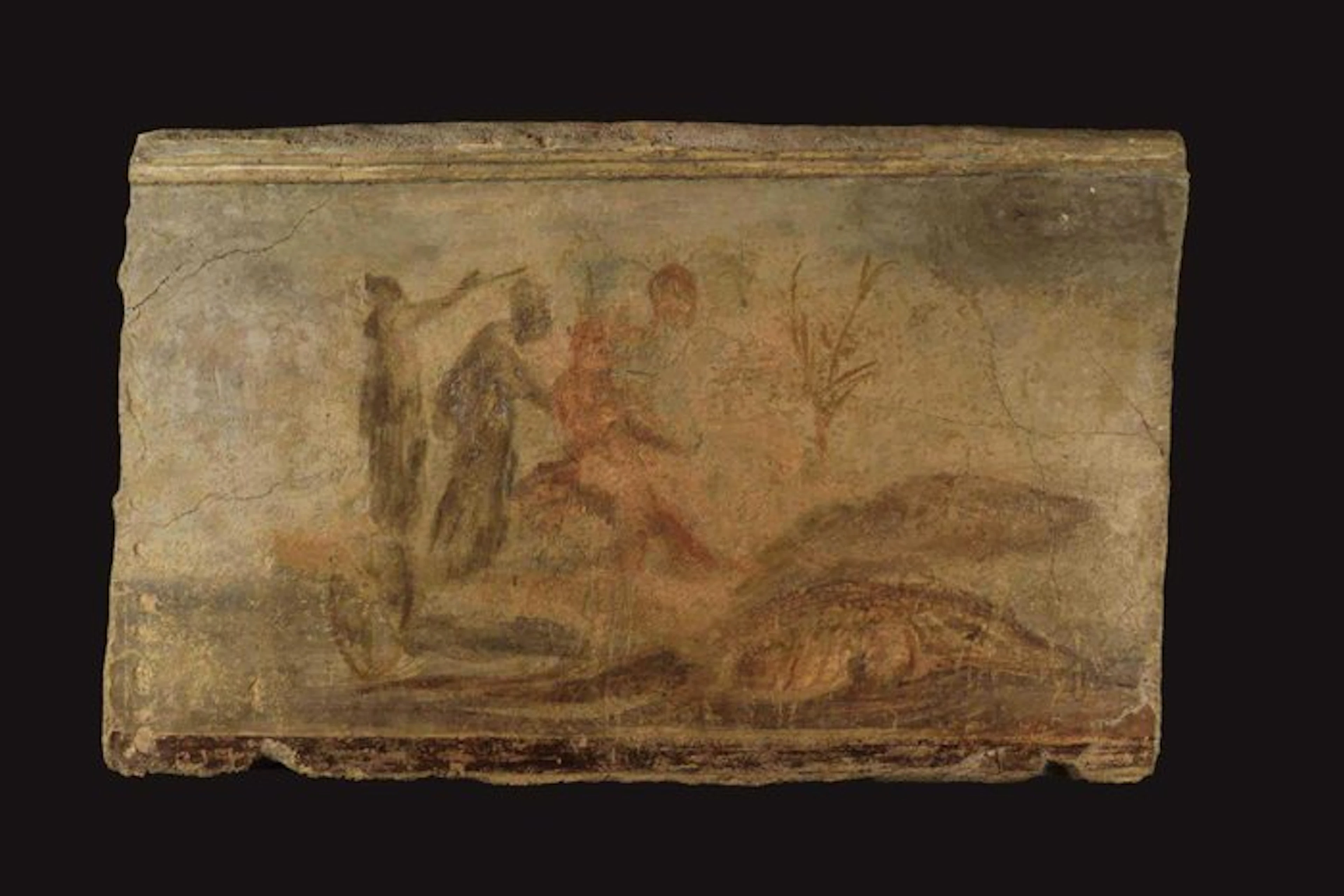 Ancient Roman Fresco with scene of the Nile God
