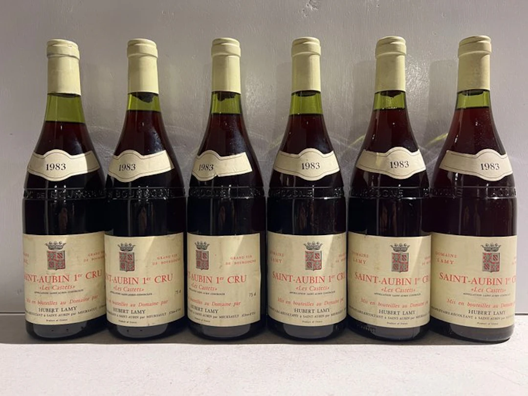 1983 Domaine Hubert Lamy "Les Castets" - Saint-Aubin 1er Cru - 6 Bottles
