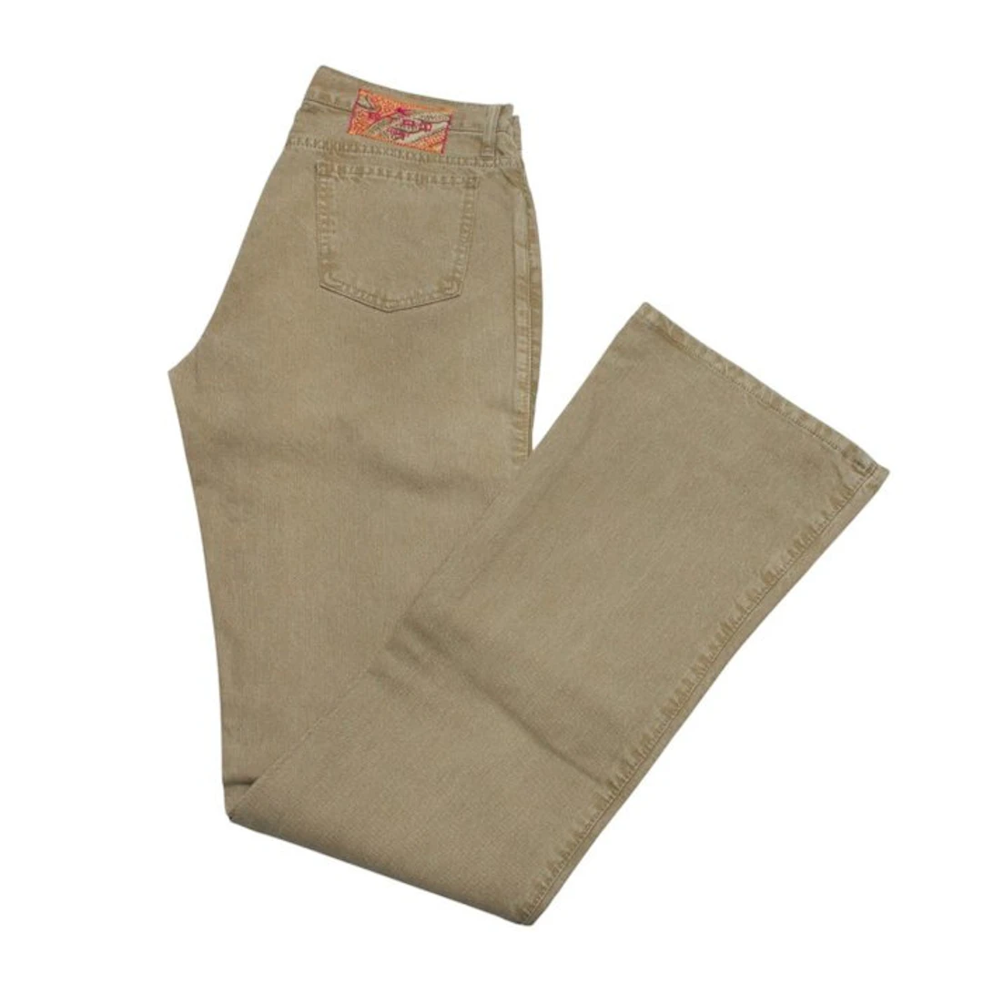 ETRO MILANO - 46 IT - Pant Jeans Beige Cotton Denim...