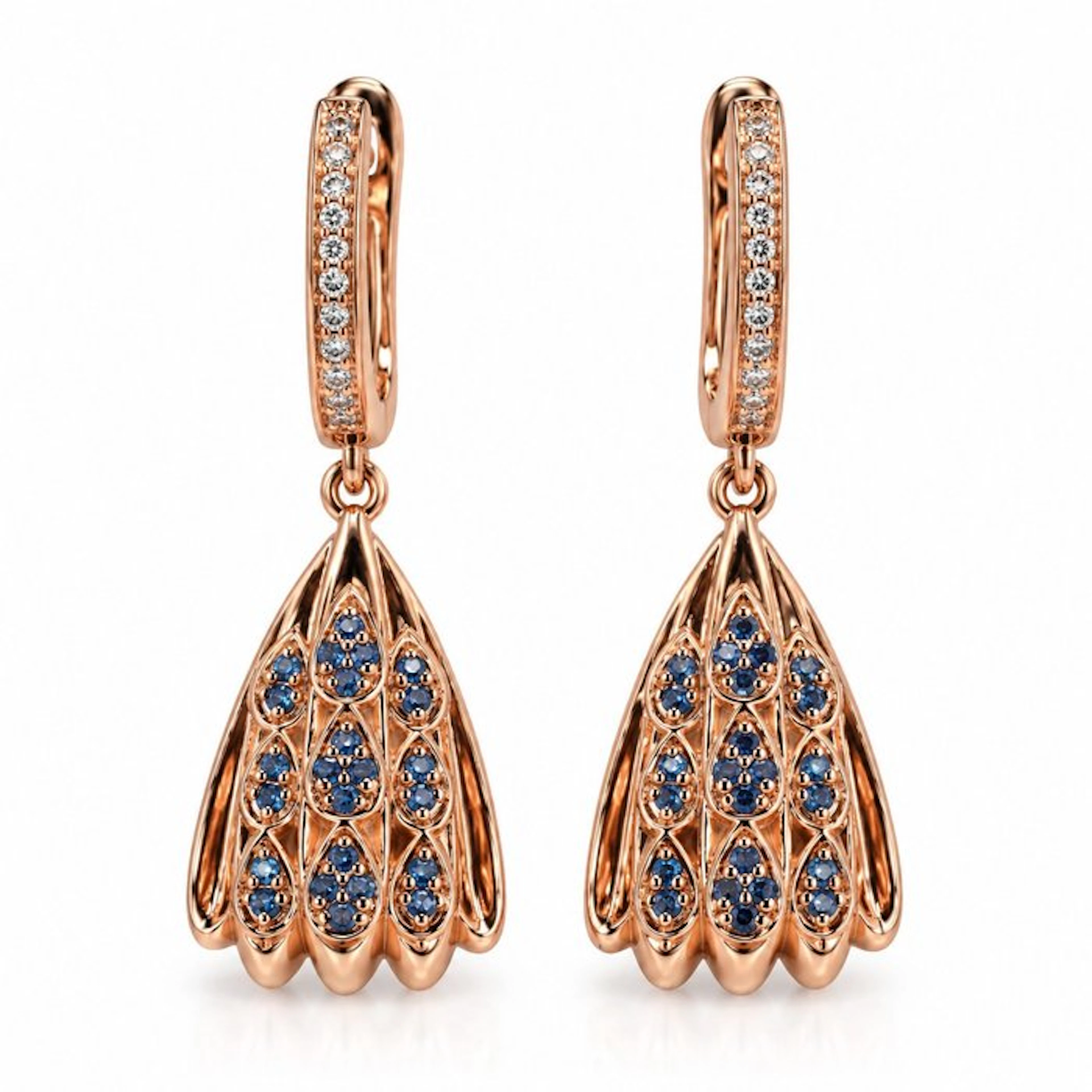No reserve price - Earrings Gold-plated Topaz - 18kt Gold Plated