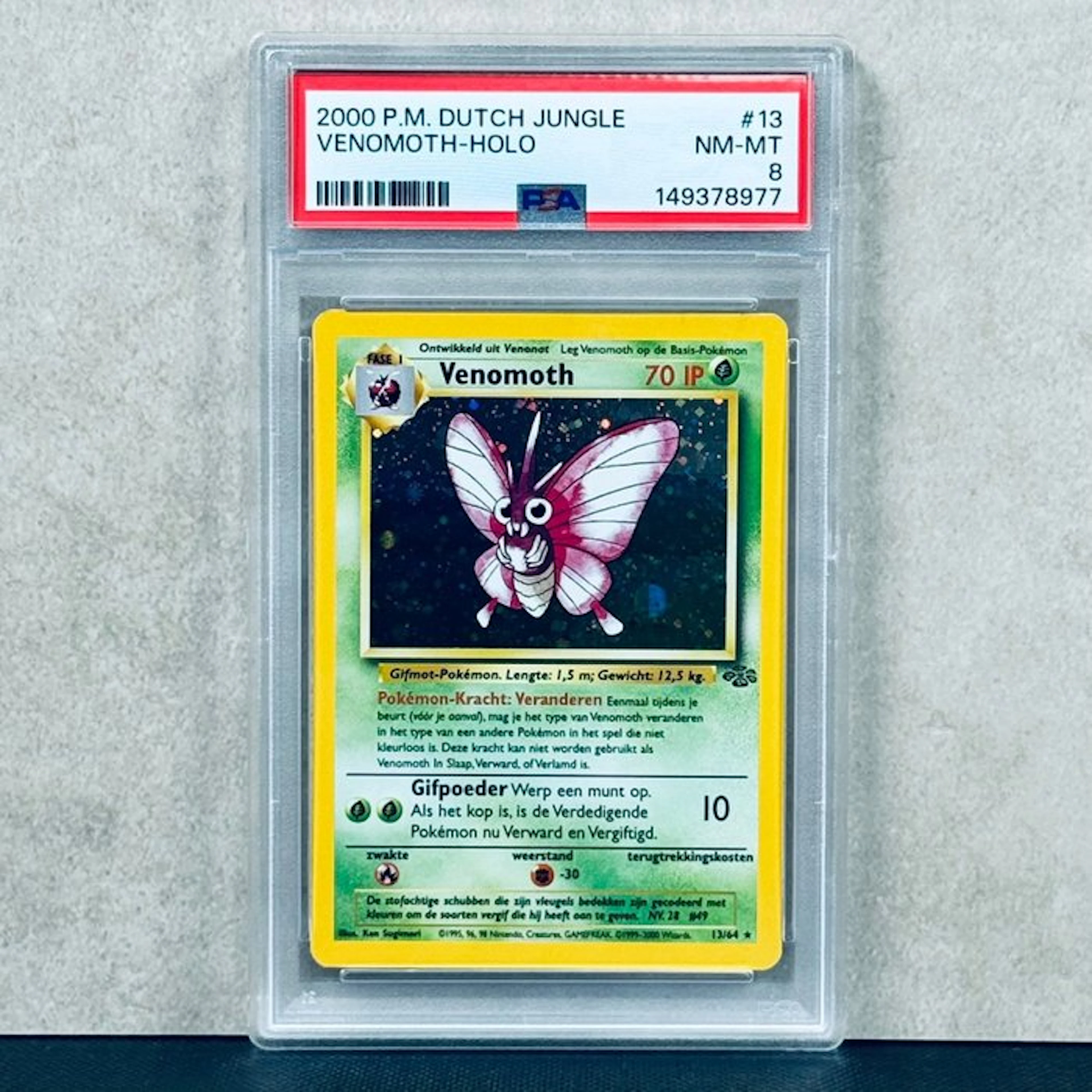 Pokémon Graded card - VENOMOTH-HOLO #13 2000 P.M. DUTCH JUNGLE - Pokémon