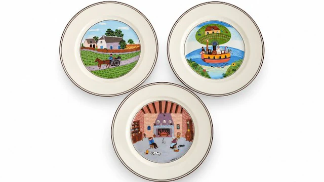 Villeroy & Boch - 3 Assiettes décoratives « Design Naïf »...