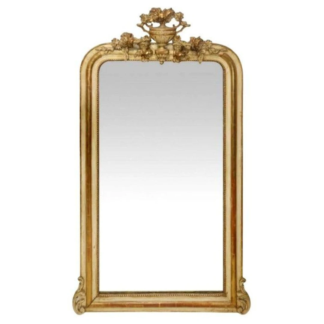 Mirror - Painted wood - French Over Mantle Mirror