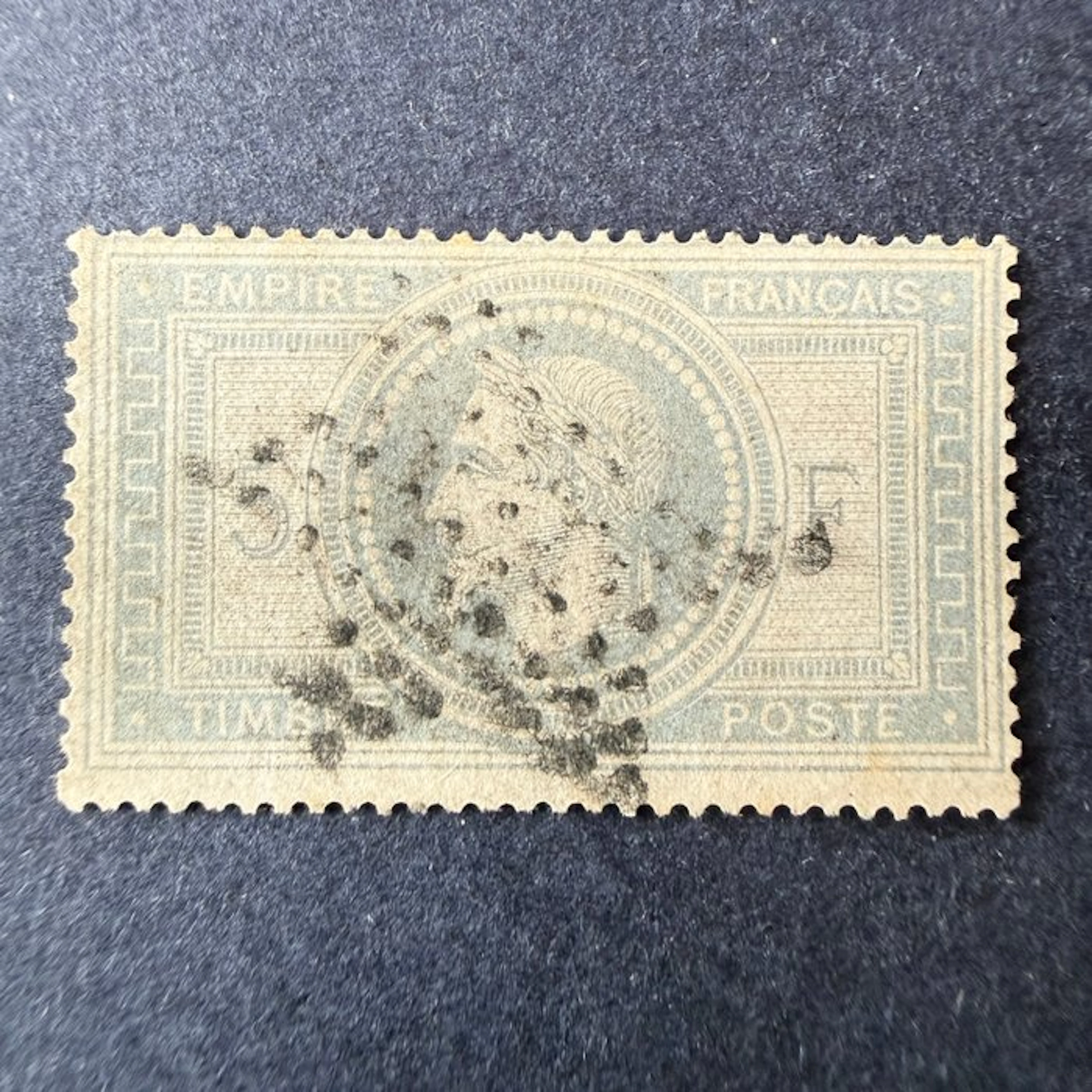 France - Yvert 33 'Napoléon 5fr' cancelled - Very Fine signed by Brun