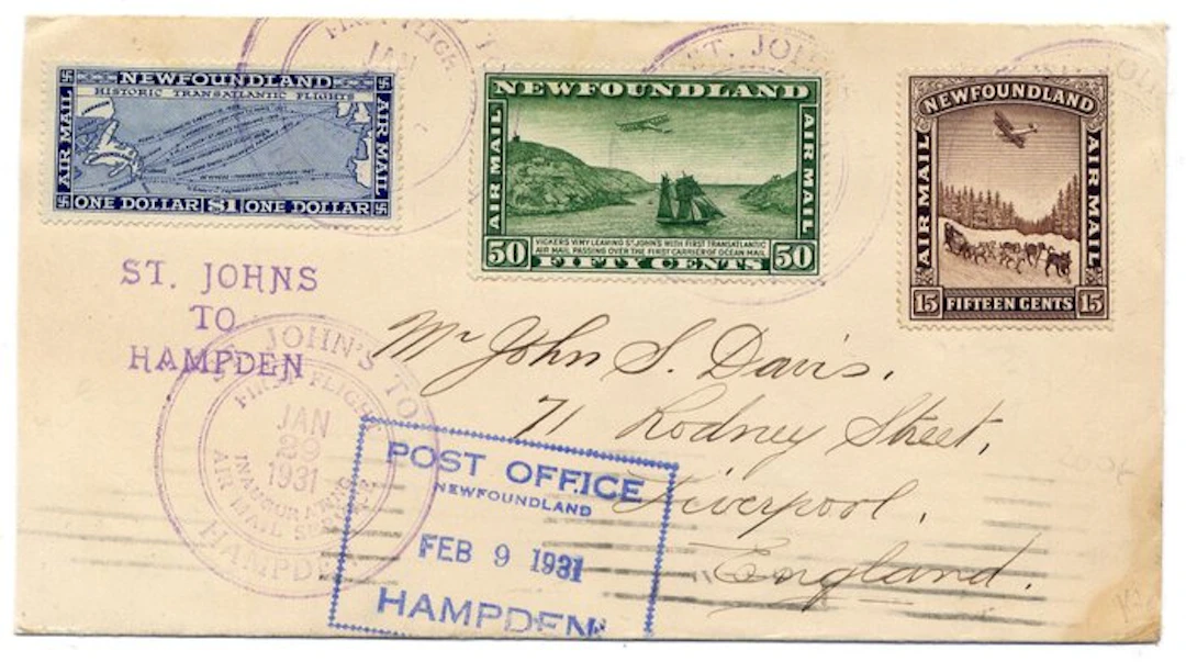 Newfoundland 1931 - Spectacular Five-Colour Triangular...