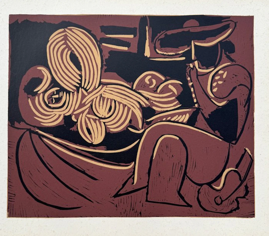 Pablo Picasso (1881-1973) - Femme et homme à la guitare