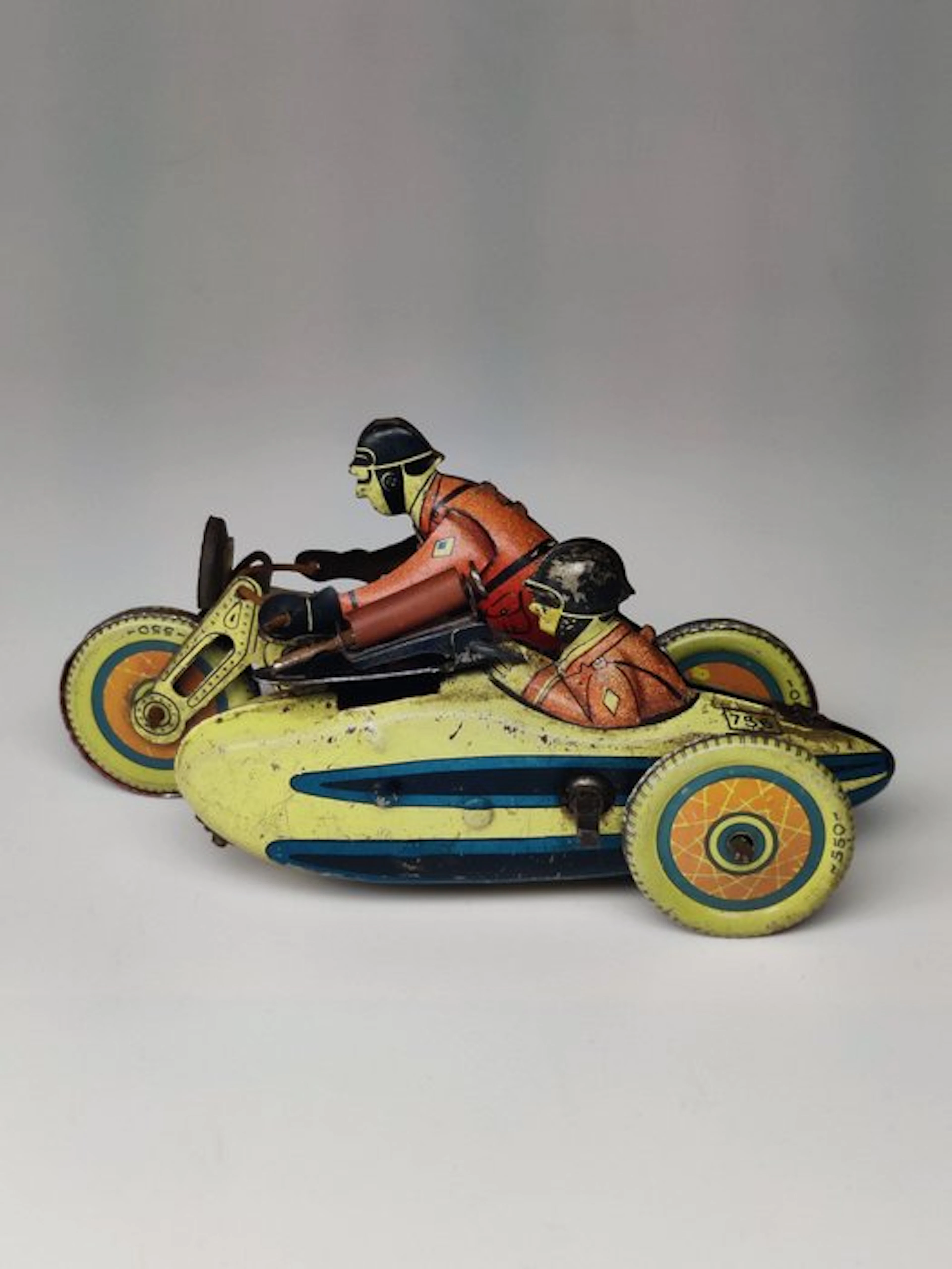 SFA - Antique SFA France No.756 Tin Wind-Up Motorcycle w/...