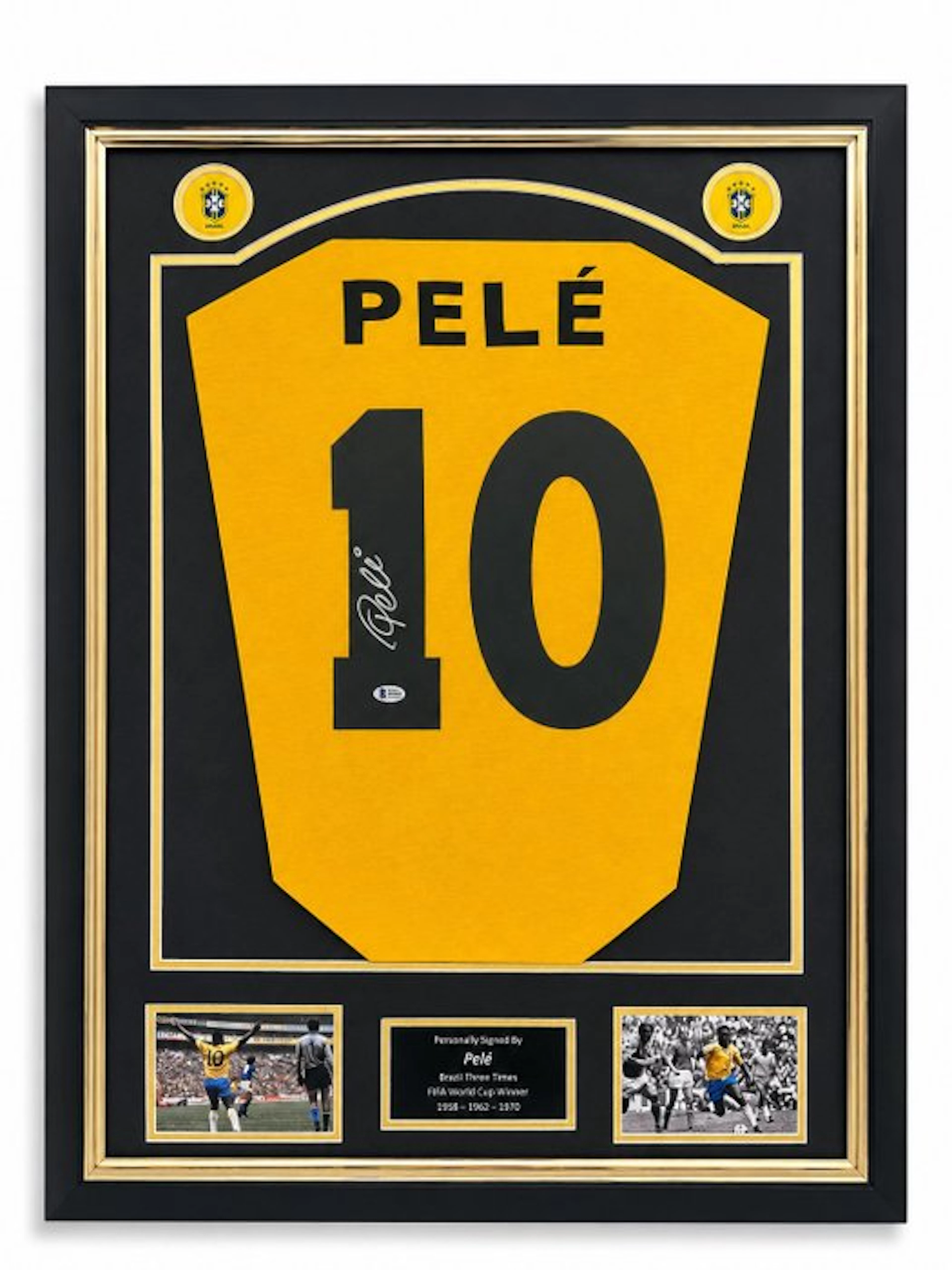 Brazil - Football World Championships - Pele- Premium Frame - Jersey