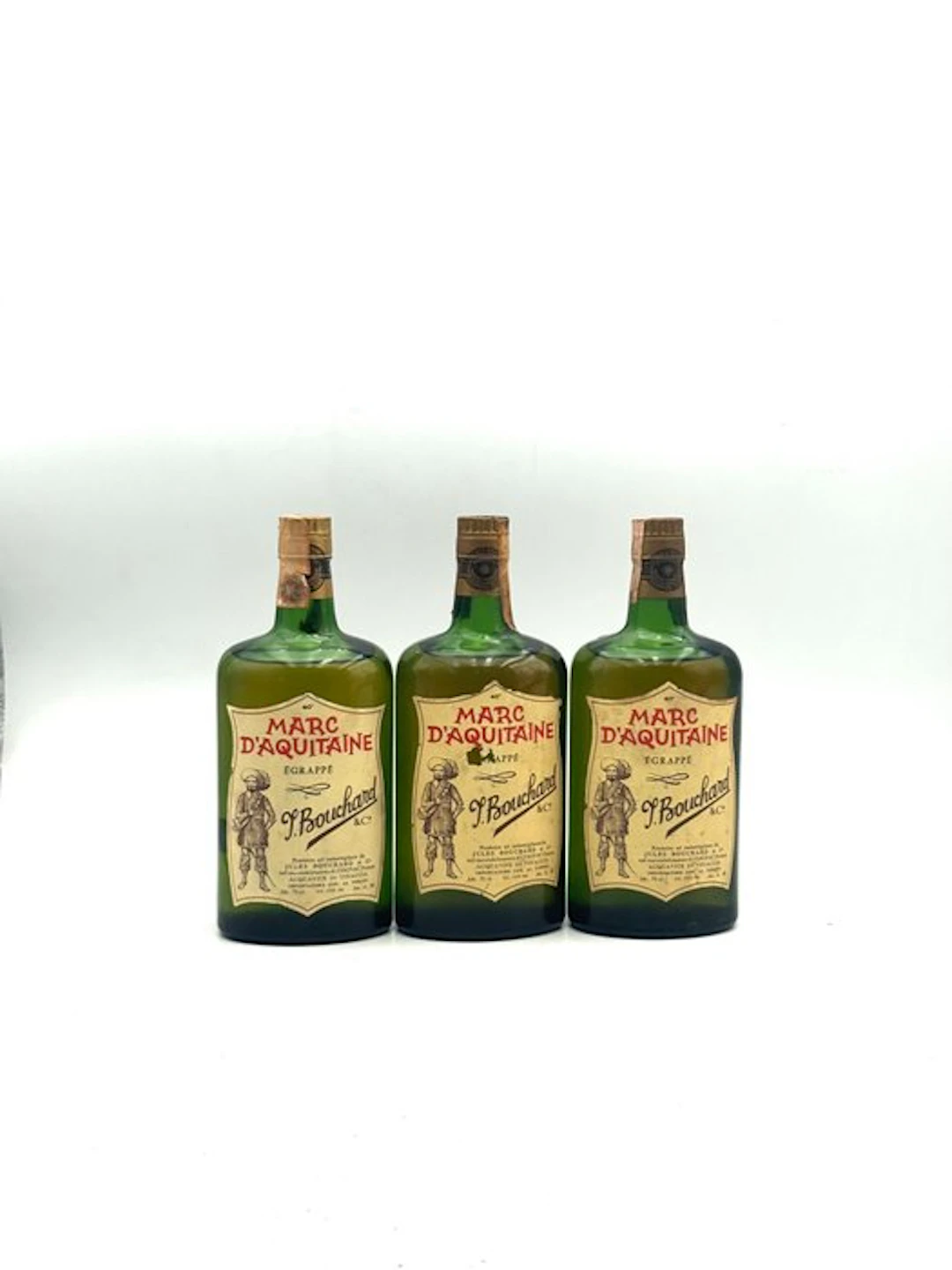 Jules Bouchard & Co. - Marc d'Aquitaine - b. 1970s - 75cl - 3 bottles