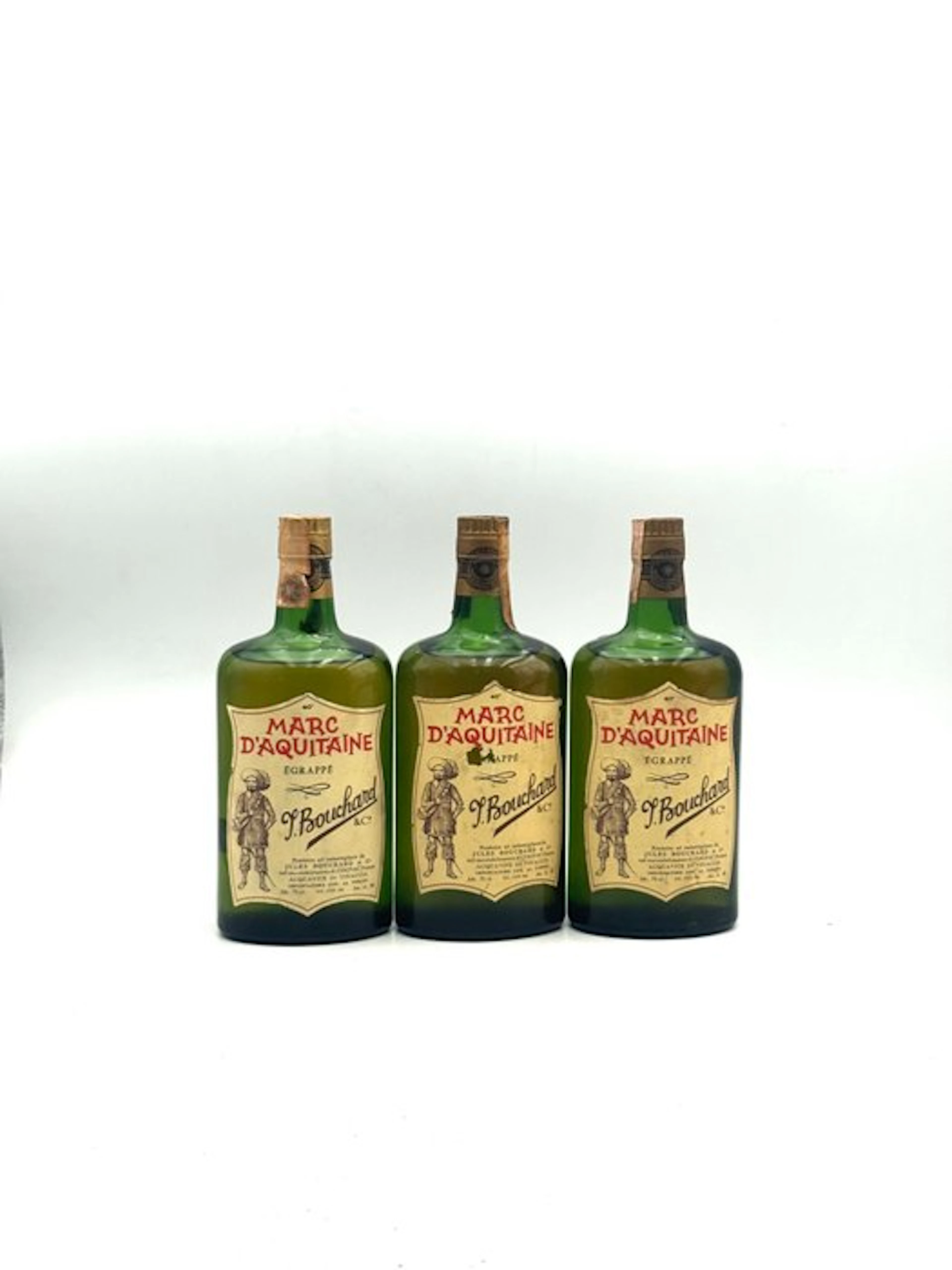 Jules Bouchard & Co. - Marc d'Aquitaine - b. 1970s - 75cl - 3 bottles
