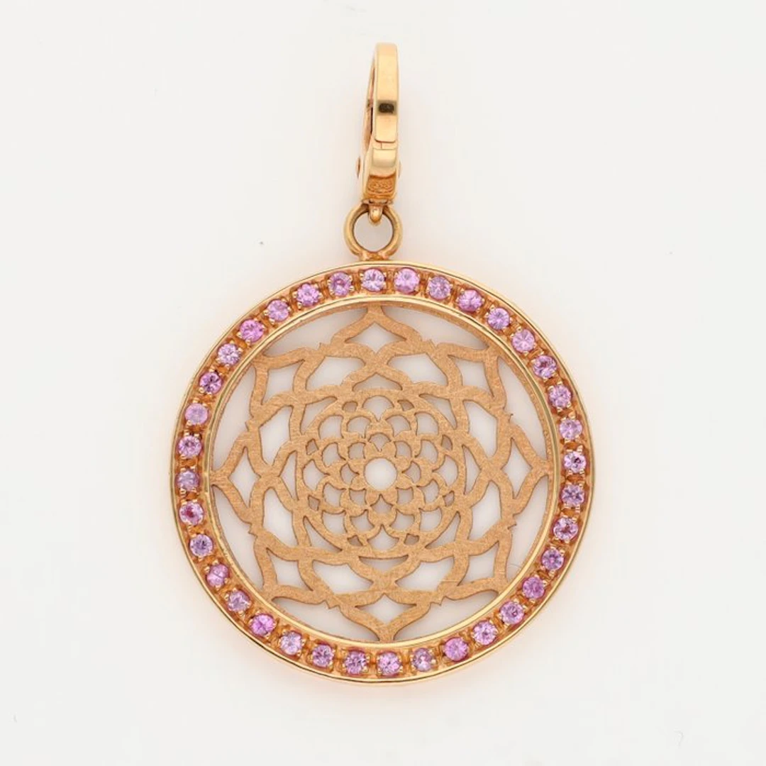 Pendant - 18 kt. Rose gold - Spinel