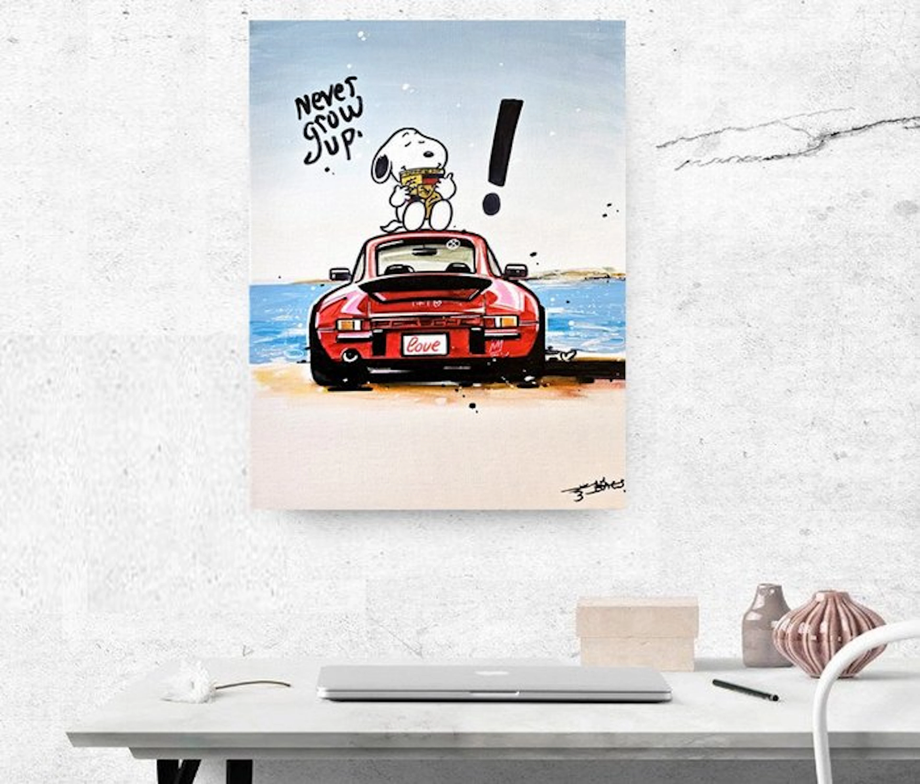 Artwork - Porsche - Porsche 930 - Original painting...