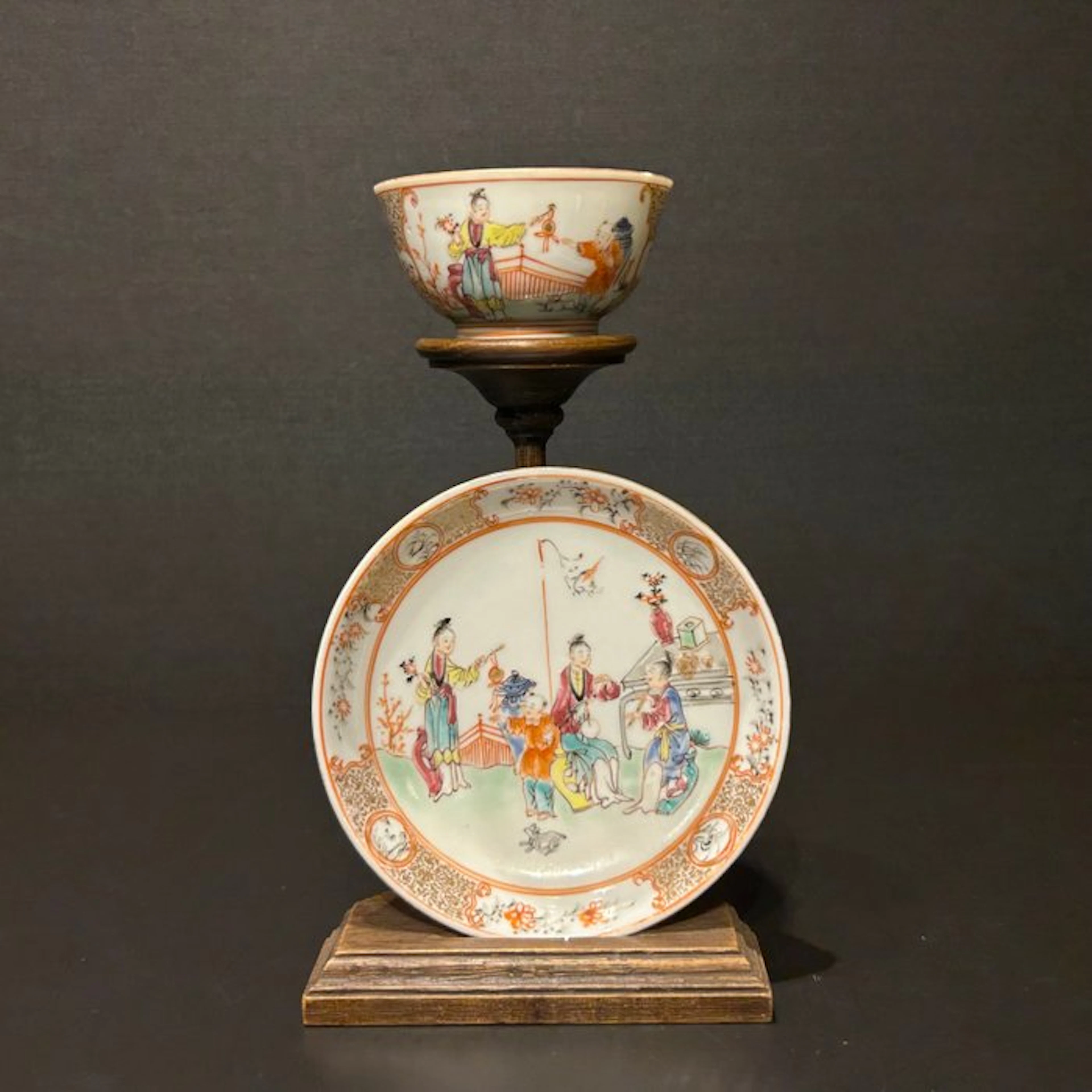 Cup and saucer - Porcelain - Yongzheng cup and saucer