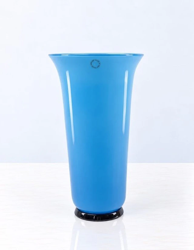Venini - Vase - Anni Trenta - Glass - Blue-shirted
