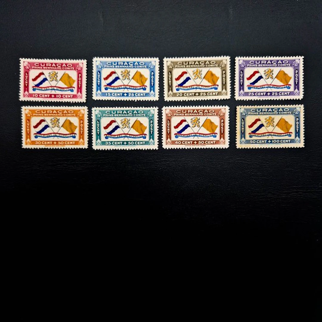 Curaçao 1945 - Complete airmail series 'Prince Bernhard...
