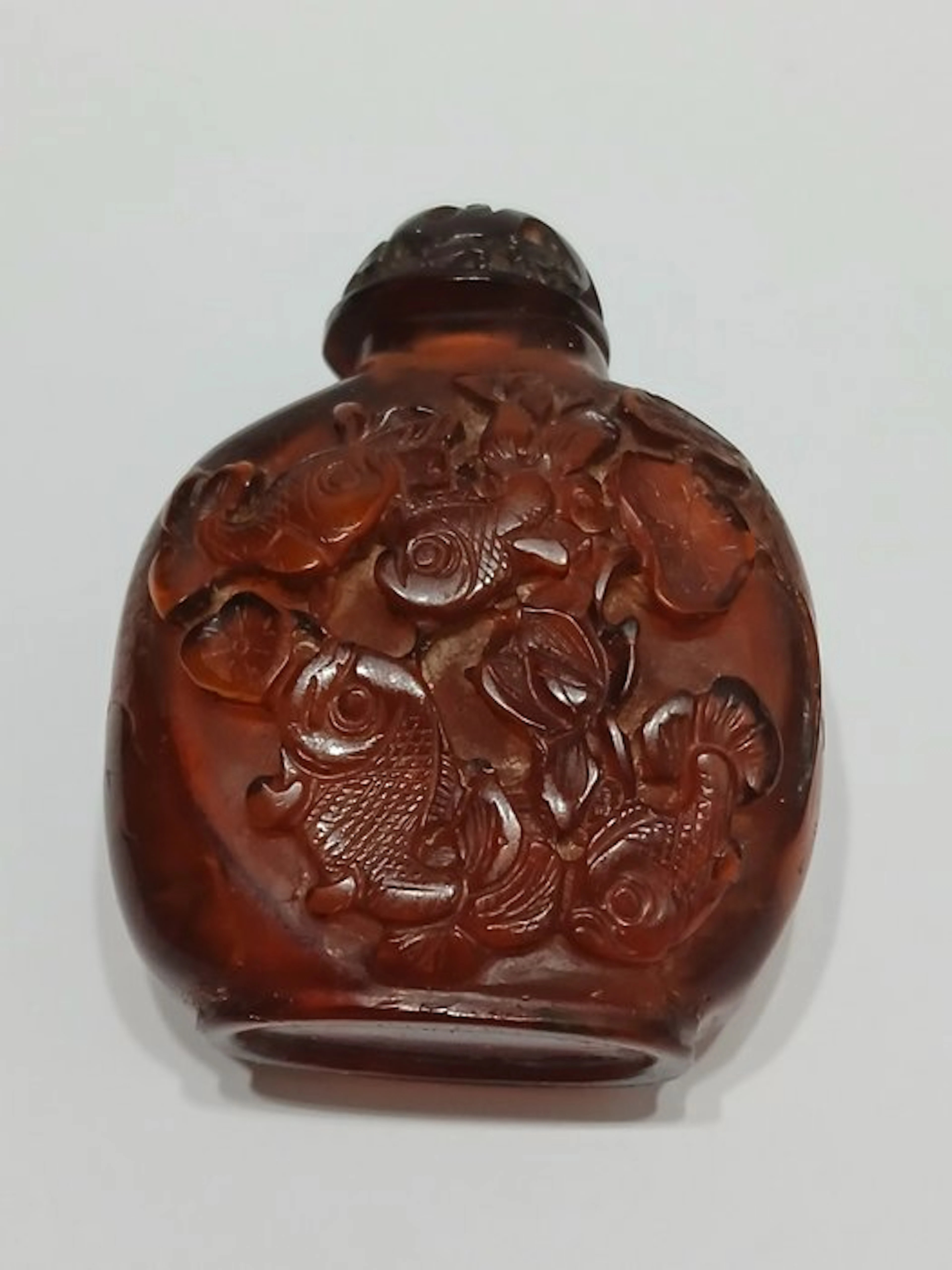 snuffbox - Amber - China - Qing Dynasty (1644-1911)