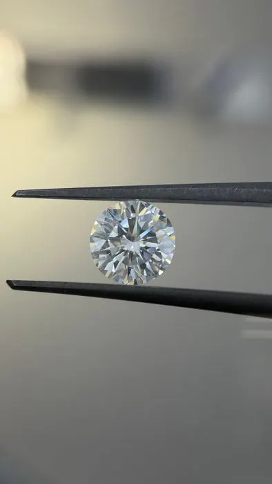 1 pcs Diamond (Natural) - 0.58 ct - Round - F - IF - HRD Antwerp