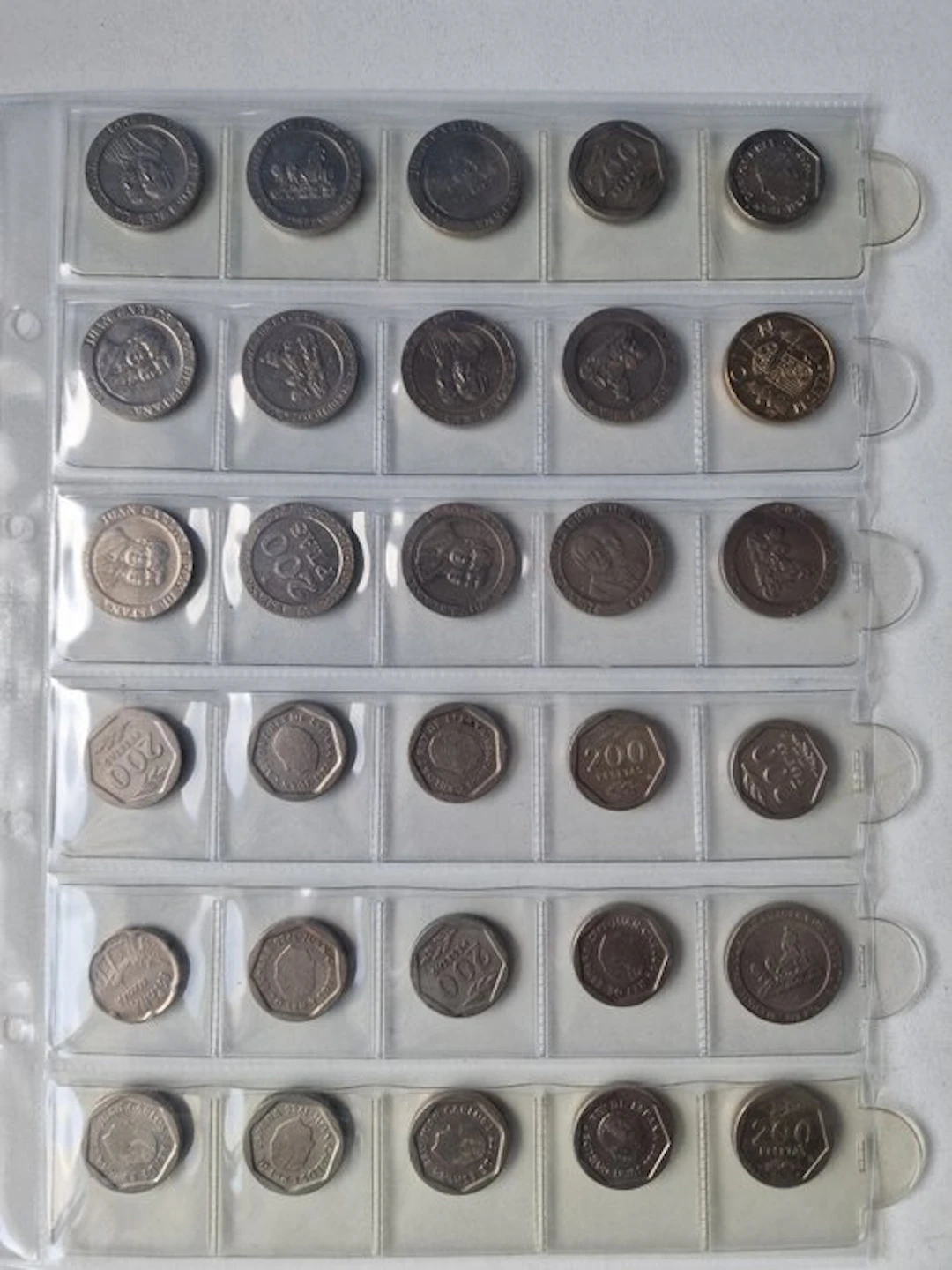 Spain. Lot van 170 munten 50,200 en 500 Pesetas tussen...