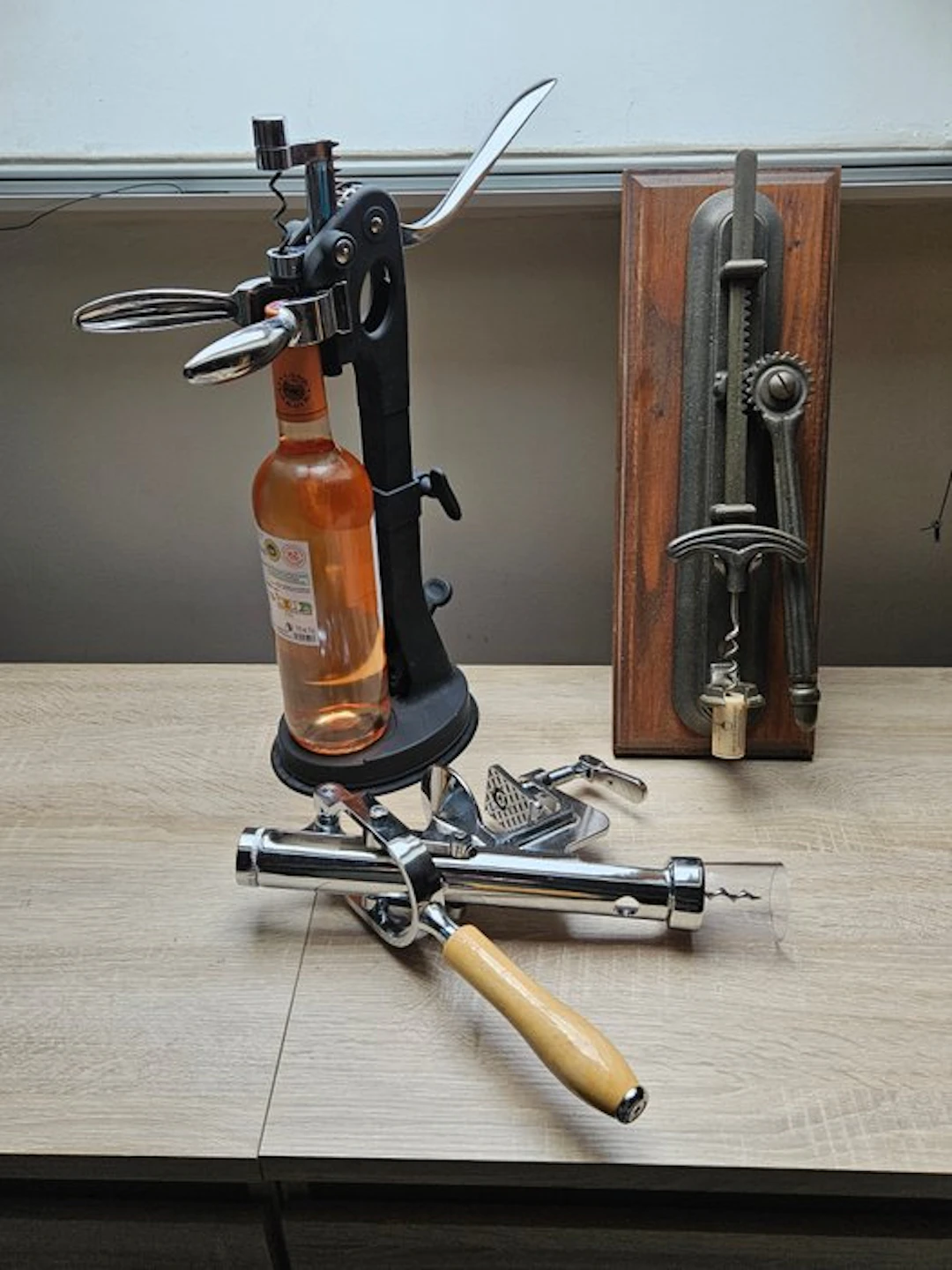 Corkscrew - Chrome Bois font - Set of 3 corkscrews
