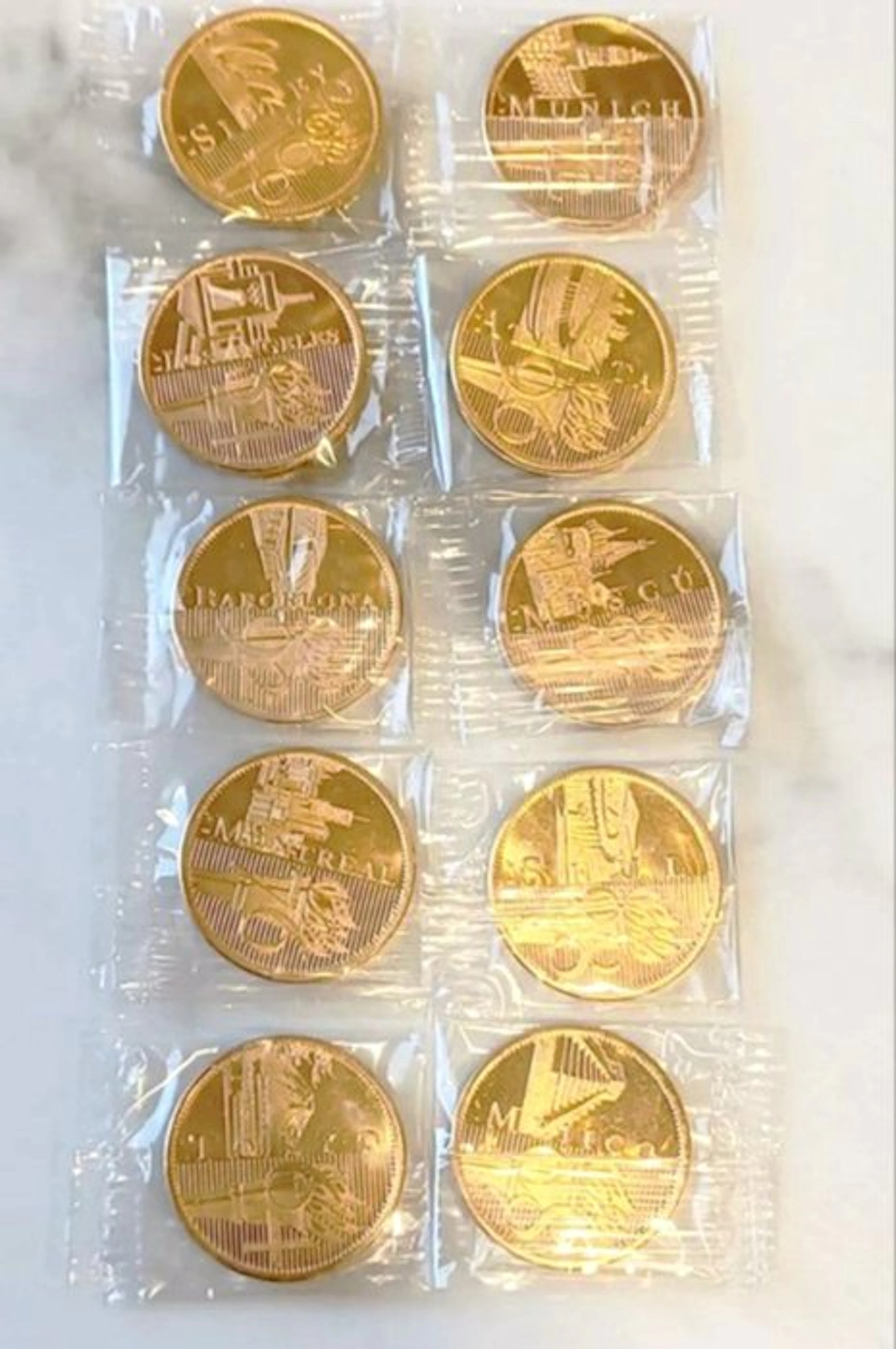 22K gold Olympic Games coins - complete collection