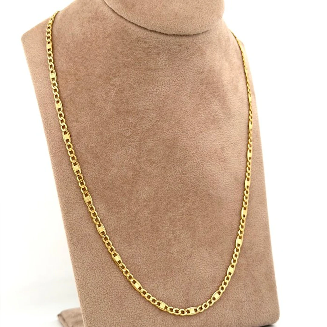 Necklace - 18 kt. Yellow gold - Figaro - 60 cm