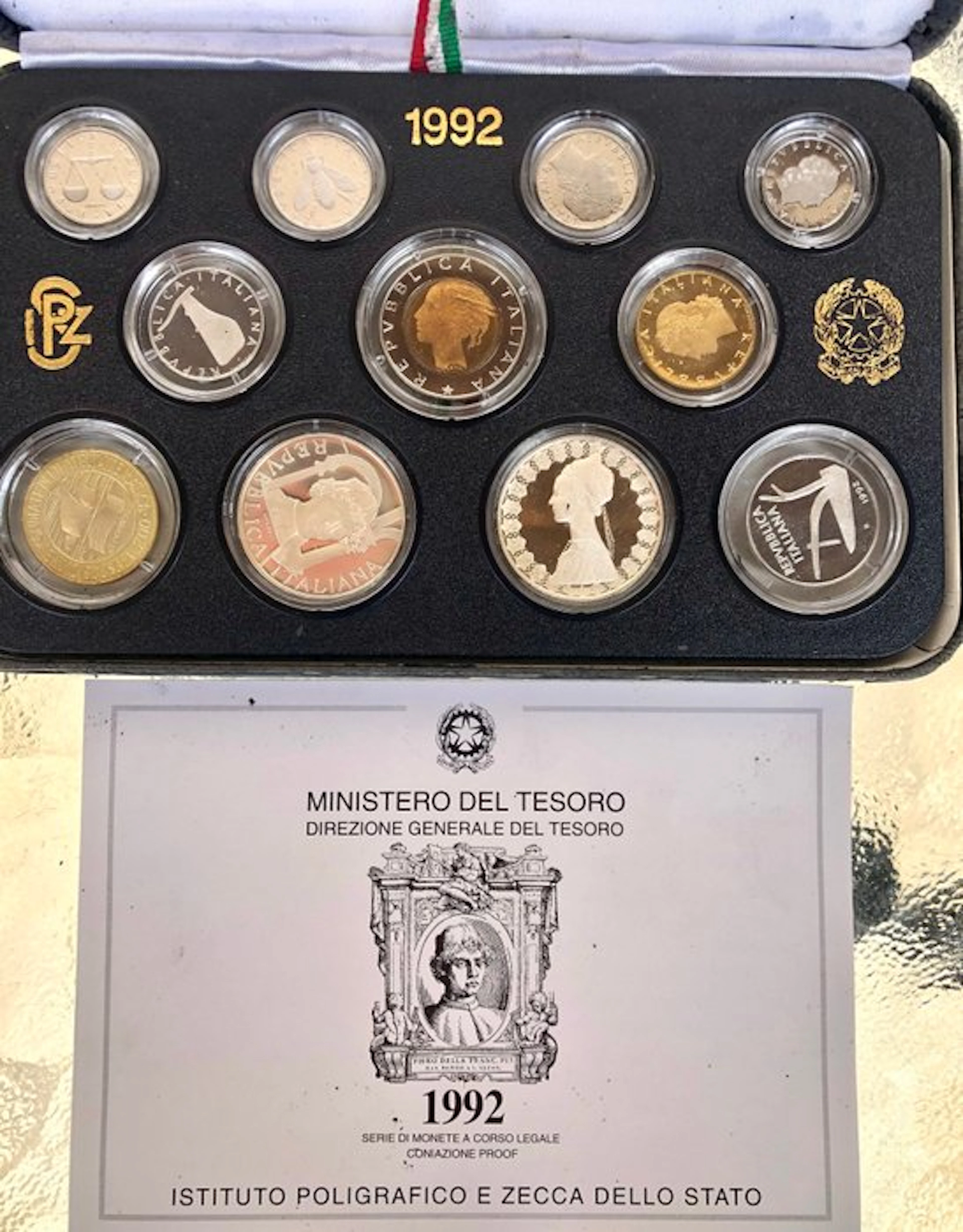 Italy. 1992, serie completa di 11 monete, Incl. Silver (No reserve price)